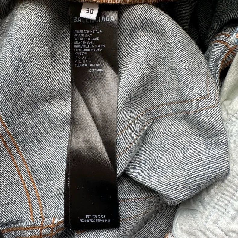 Balenciaga Balenciaga SS22 Legs Broken Washed Old Denim Pants 2502-Nex Size US 30 / EU 46 - 7 Thumbnail