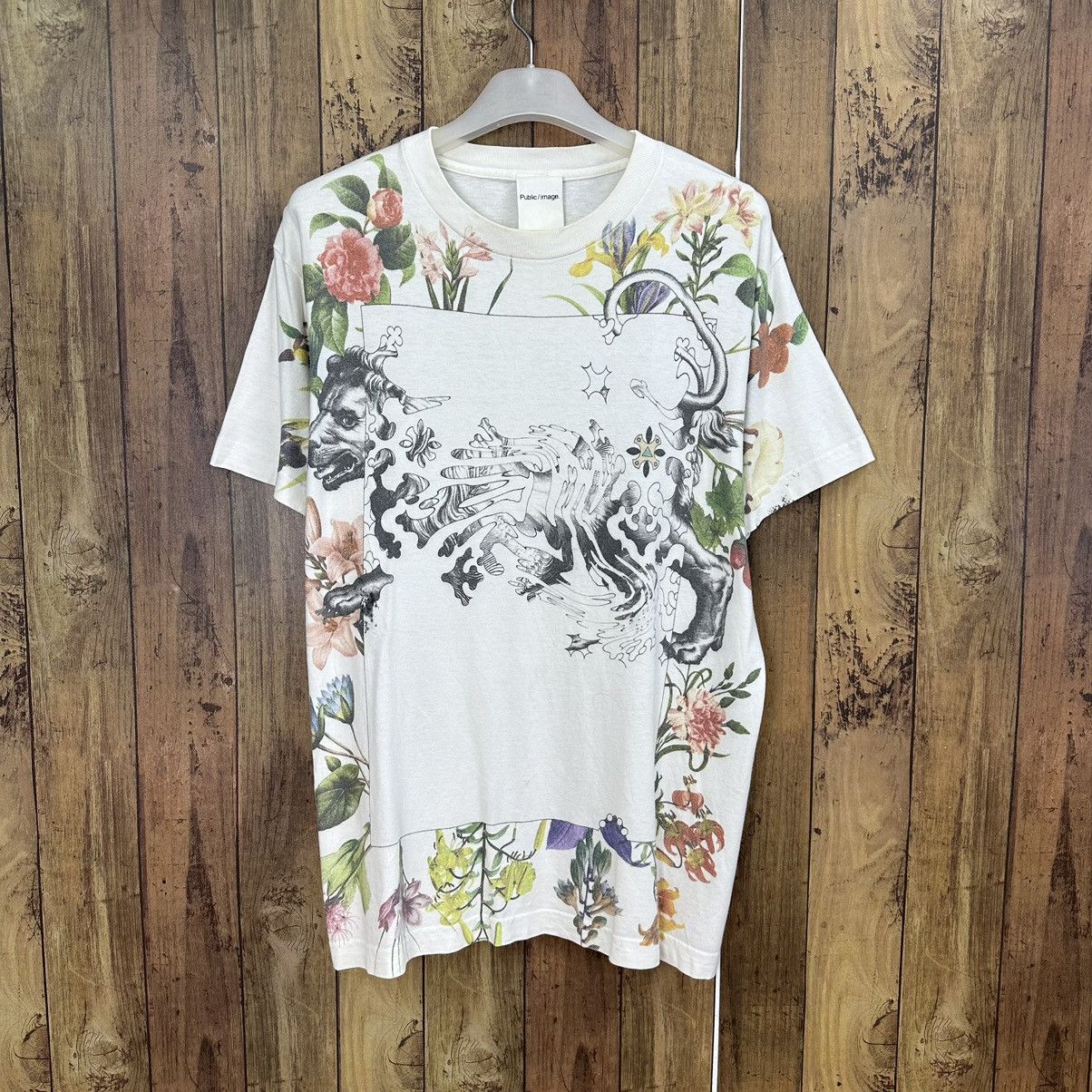 Beams Plus Public Image x Beams Flower Art Tshirt A717 Size US M / EU 48-50 / 2 - 1 Thumbnail