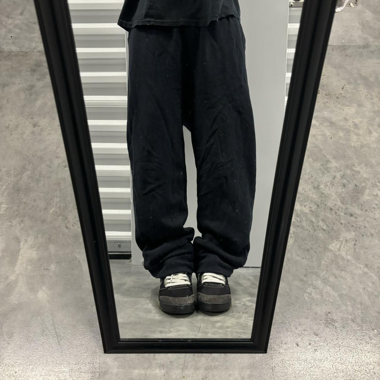 Japanese Brand × Vintage Crazy Vintage Y2K/2000s Black Essential Sweatpants! Size US 30 / EU 46 - 1 Thumbnail