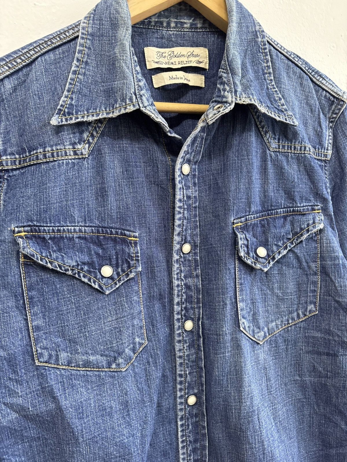 Remi Relief REMI RELIEF Denim Shirt Western Japan Made Size US S / EU 44-46 / 1 - 2 Thumbnail