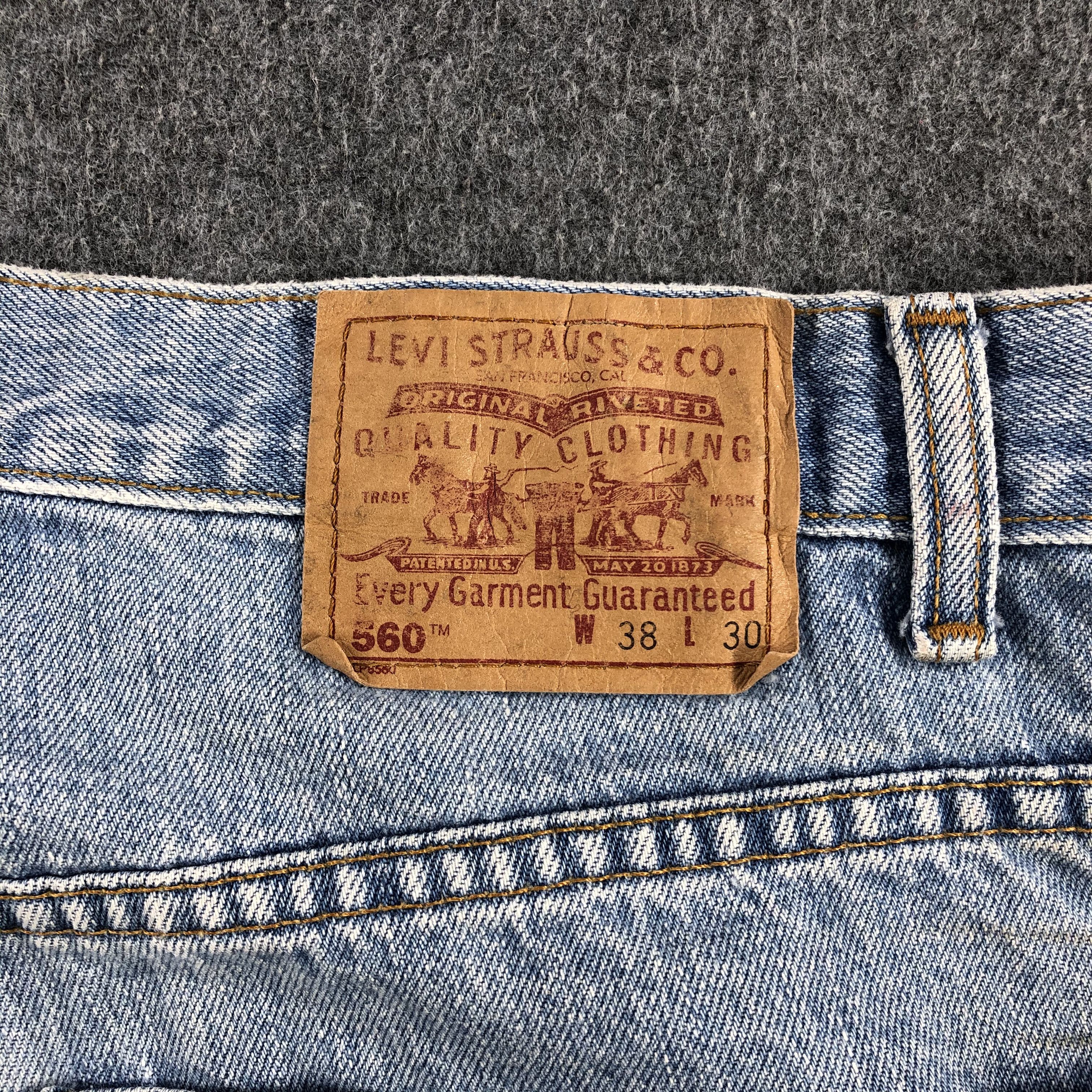 Levi's Vintage 90s Light Wash Levis 560 Jeans-J1681 Size US 38 / EU 54 - 5 Thumbnail