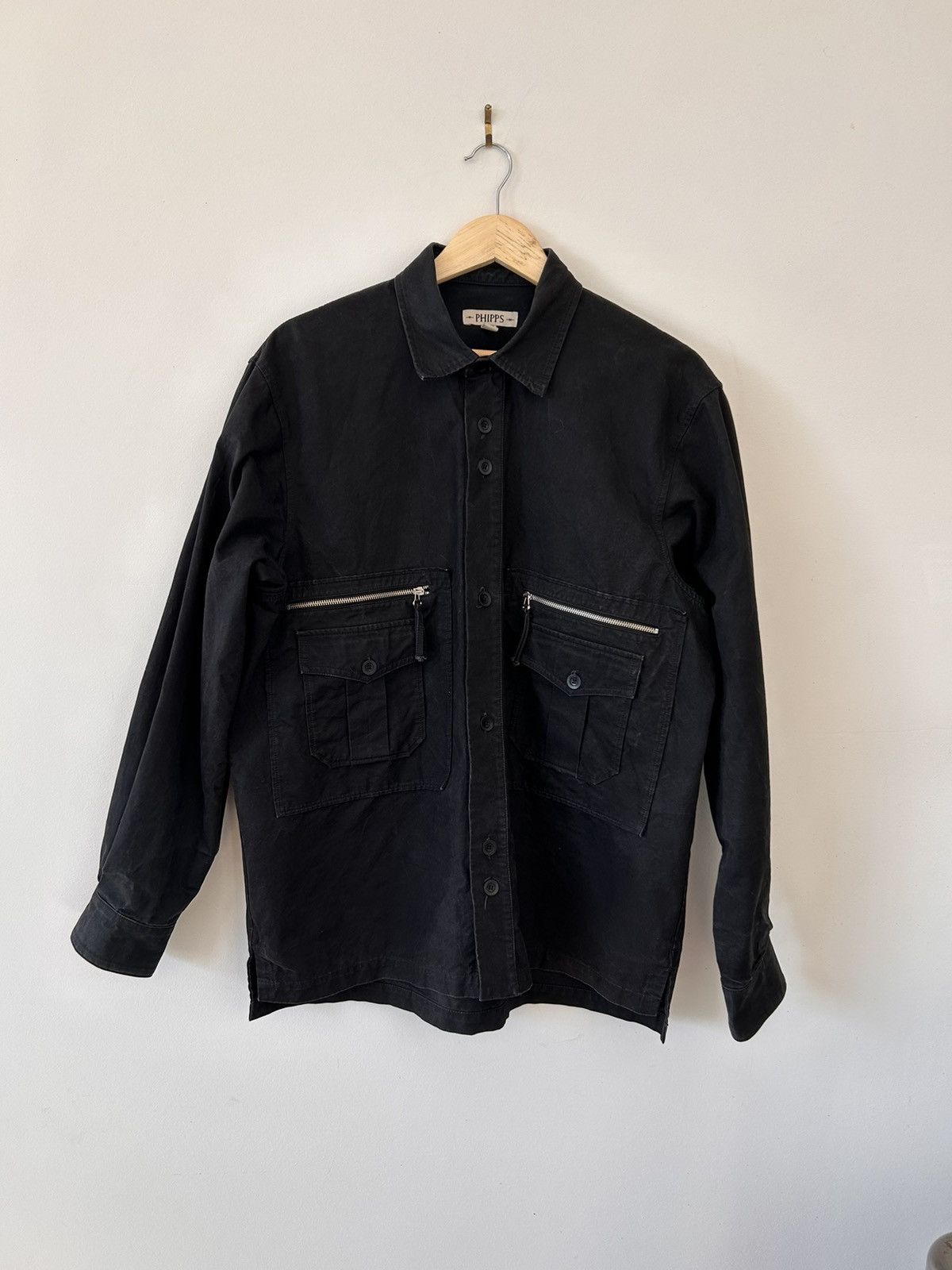Phipps Phipps black cotton utility jacket Size US L / EU 52-54 / 3 - 1 Thumbnail
