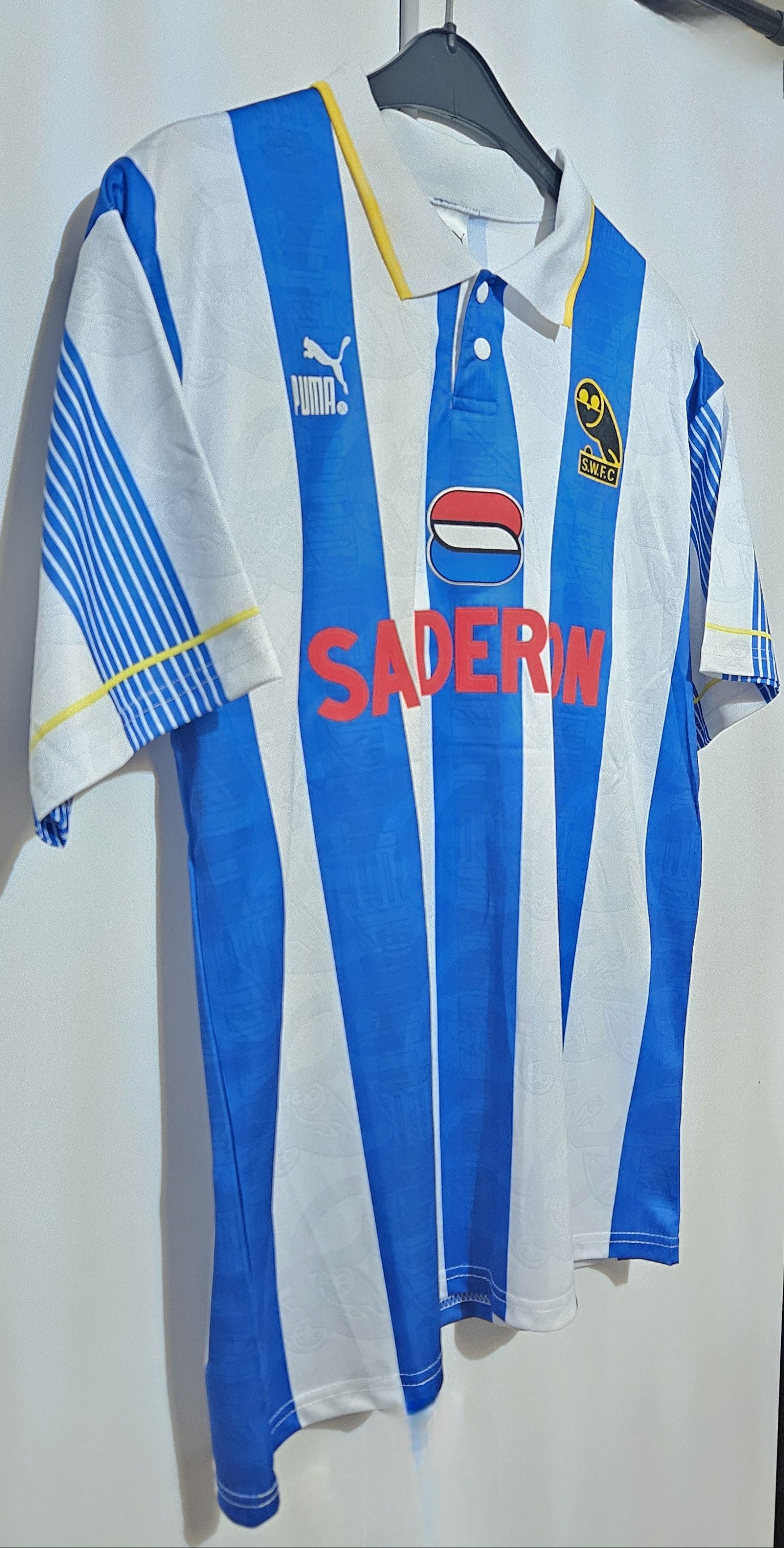Other Waddle 8 Sheffield Wednesday 1995 Vintage Football Jersey Size US L / EU 52-54 / 3 - 4 Thumbnail