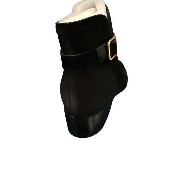 Cole Haan Cole Haan Womens Black Suede Side Zip Up Norella Buckle Ankl Size US 7.5 / IT 37.5 - 9 Thumbnail