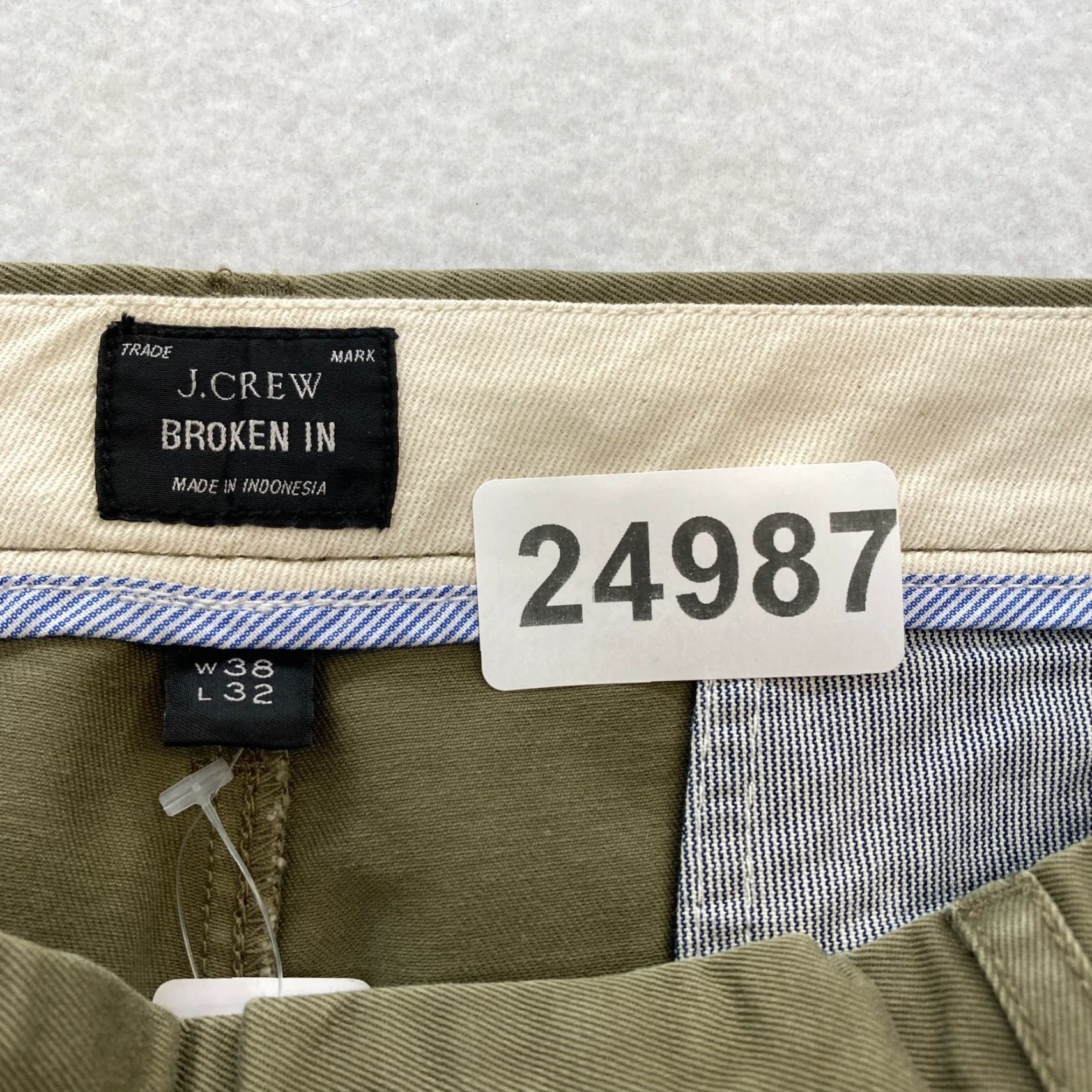 J.Crew J.Crew 484 Broken In Pants Mens 38x32 Slim Fit Straight Leg Green Preppy Casual Size US 38 / EU 54 - 4 Thumbnail