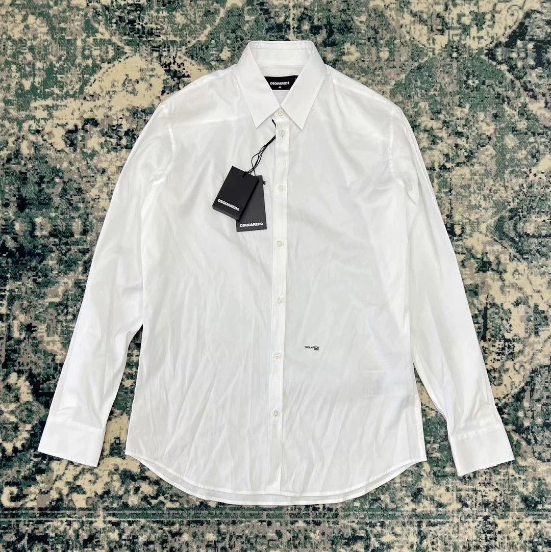 Dsquared2 Dsquared2 22FW White Relaxed Shirt Small Logo Size US S / EU 44-46 / 1 - 1 Thumbnail