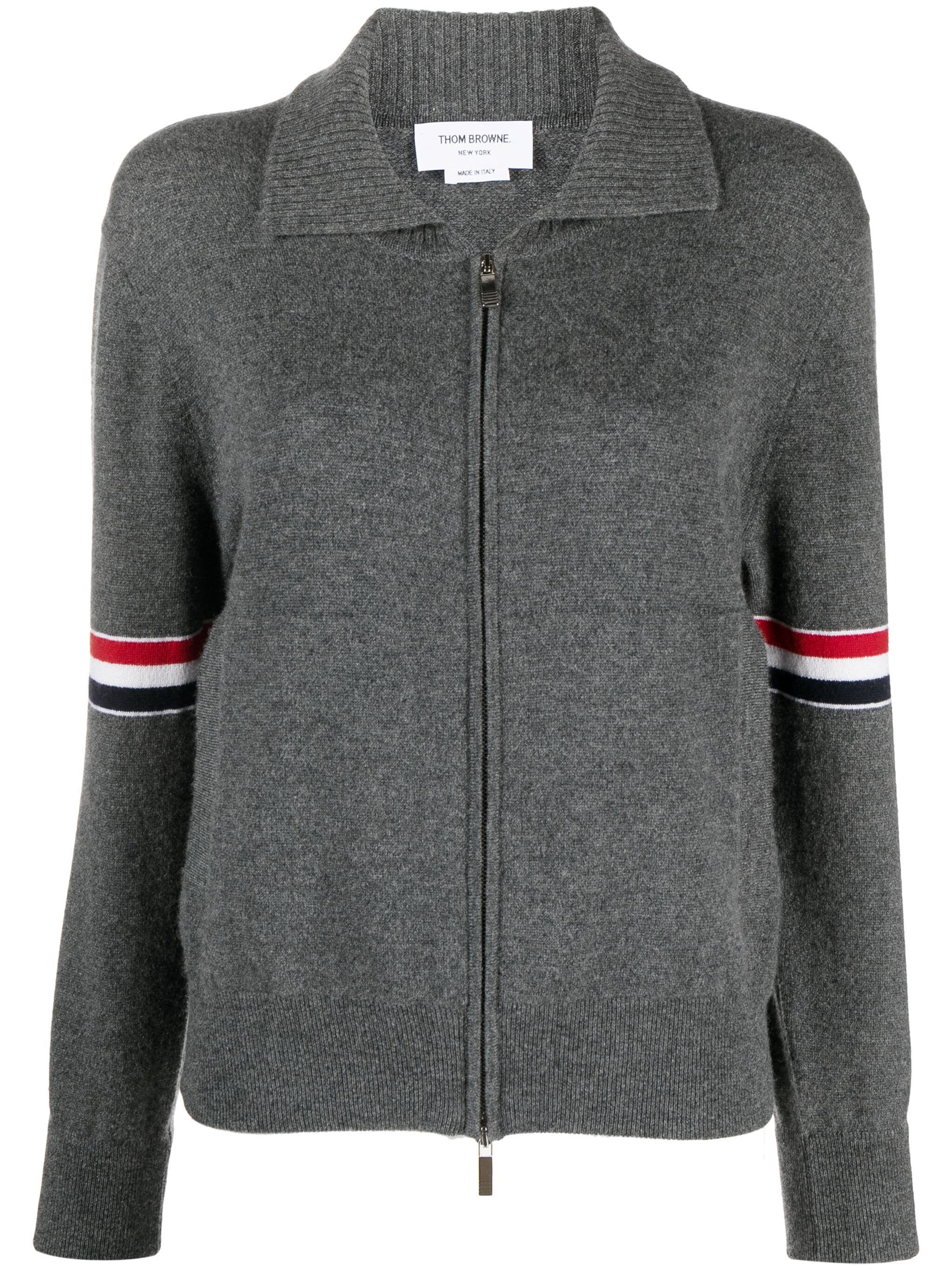 Thom Browne o1s22i1n0924 Cashmere Cardigan in Dark Grey Size M / US 6-8 / IT 42-44 - 1 Thumbnail