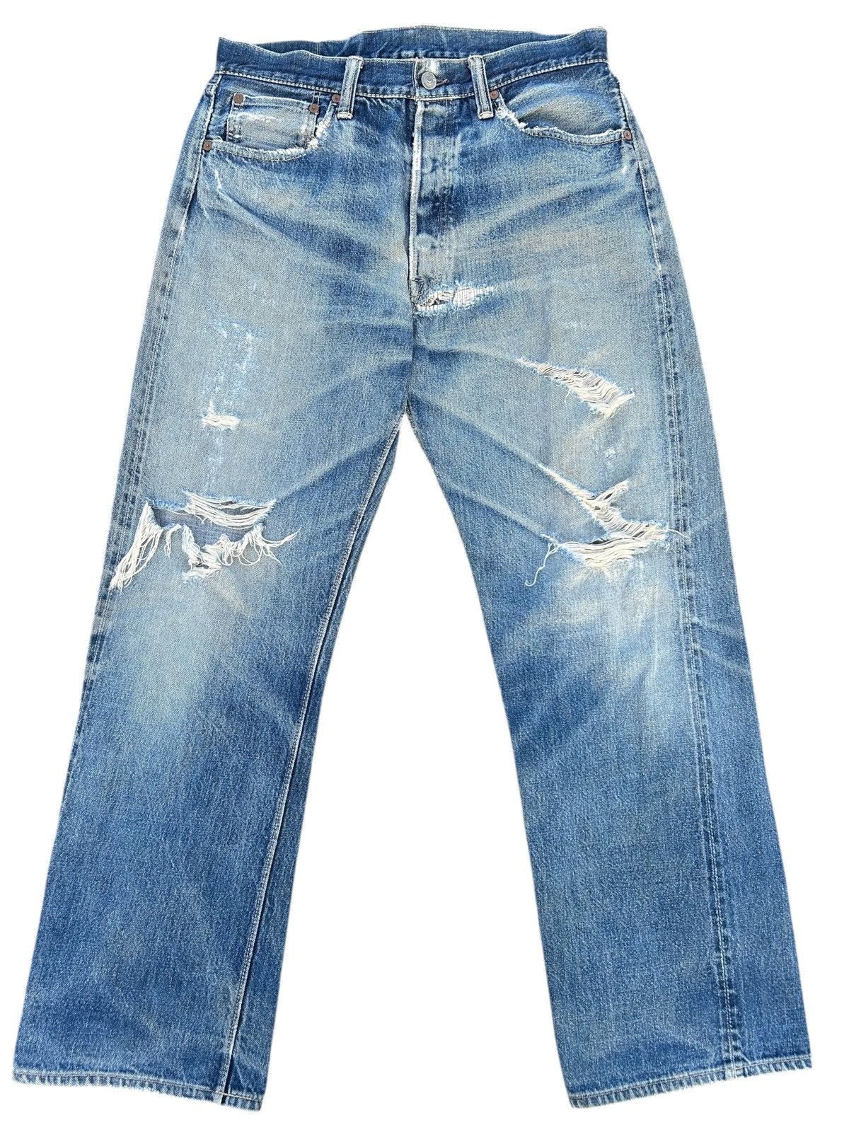 Japanese Brand × Kapital × Vintage Vintage Skull Angel Dust Selvedge Japanese Distressed Denim Size US 32 / EU 48 - 1 Thumbnail
