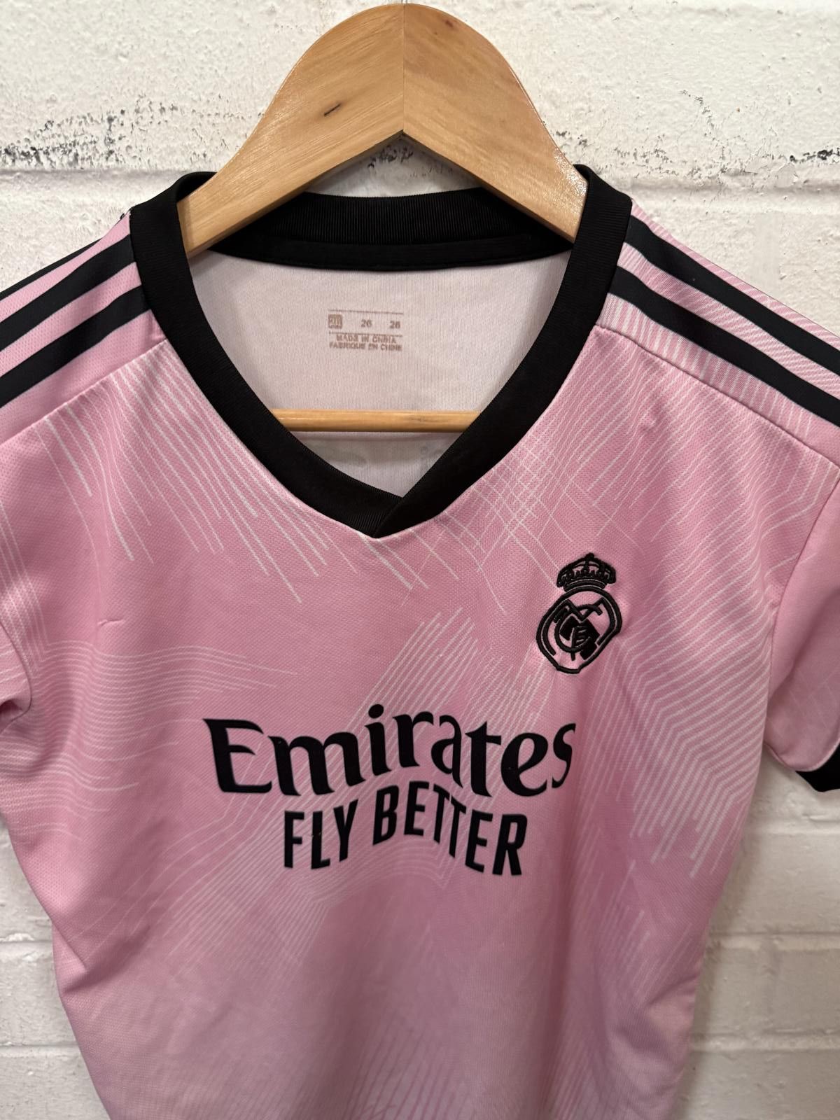 Adidas Real Madrid Pink Women's Football Jersey - Emirates Fly Bet Size ONE SIZE - 2 Thumbnail