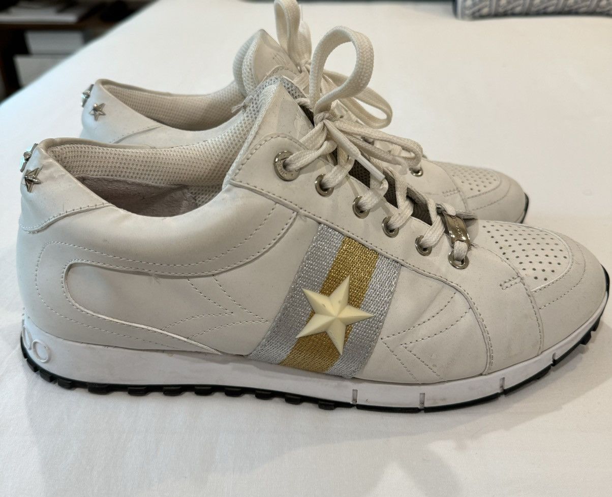 image of Jimmy Choo Star Studs Low Cut Sneakers Leather White, Men's (Size 11)