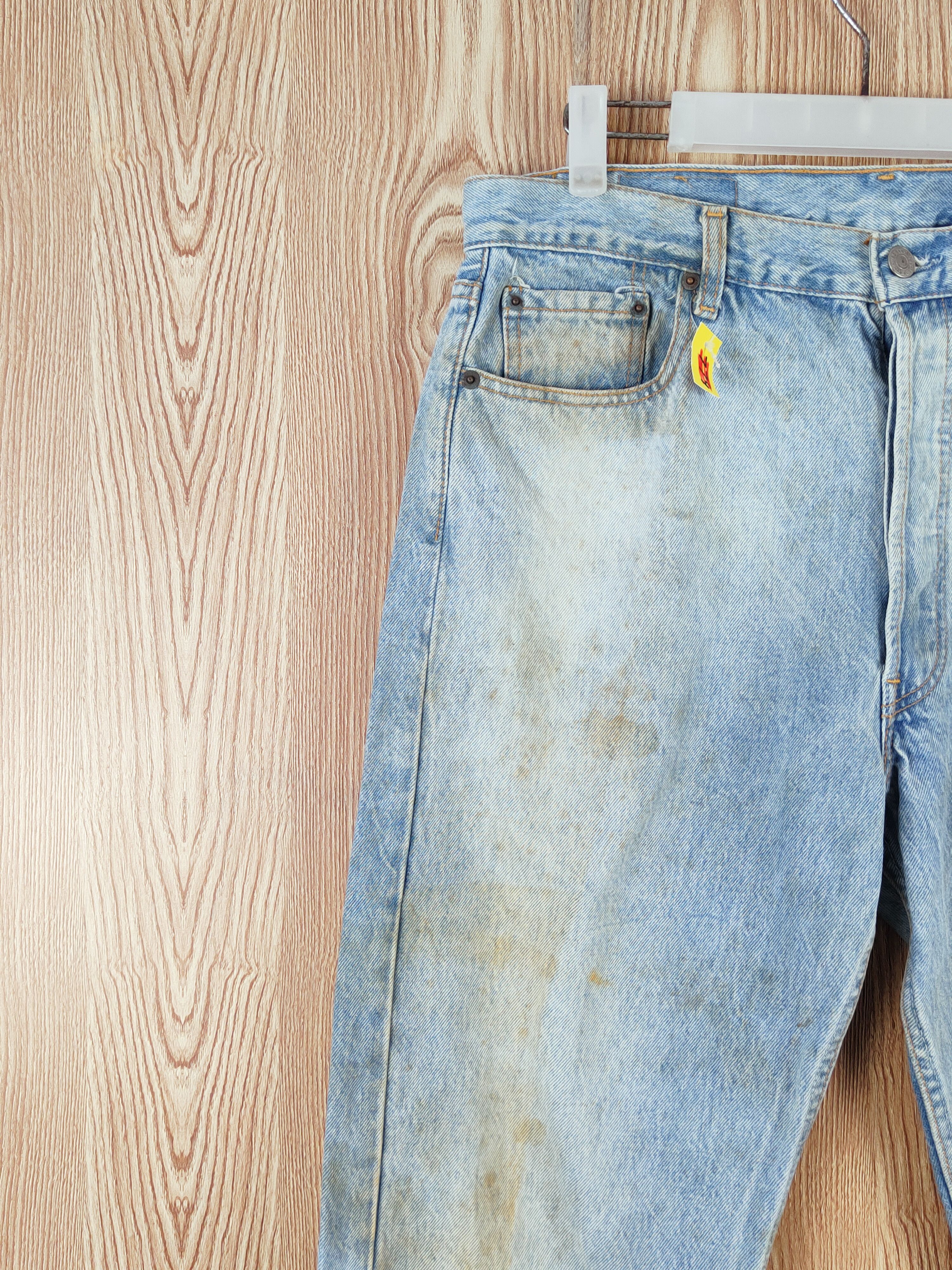 Levi's Levi's Blue Faded vintage Distressed Ripped Jeans #W703 Size US 35 - 3 Thumbnail