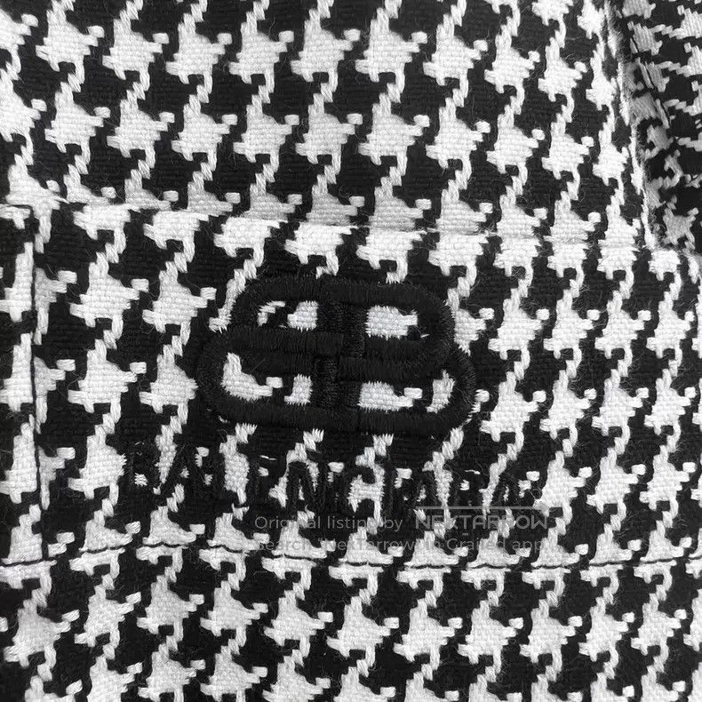 Balenciaga Balenciaga Houndstooth double B embroidered short-sleeve s Size XS / US 0-2 / IT 36-38 - 6 Thumbnail
