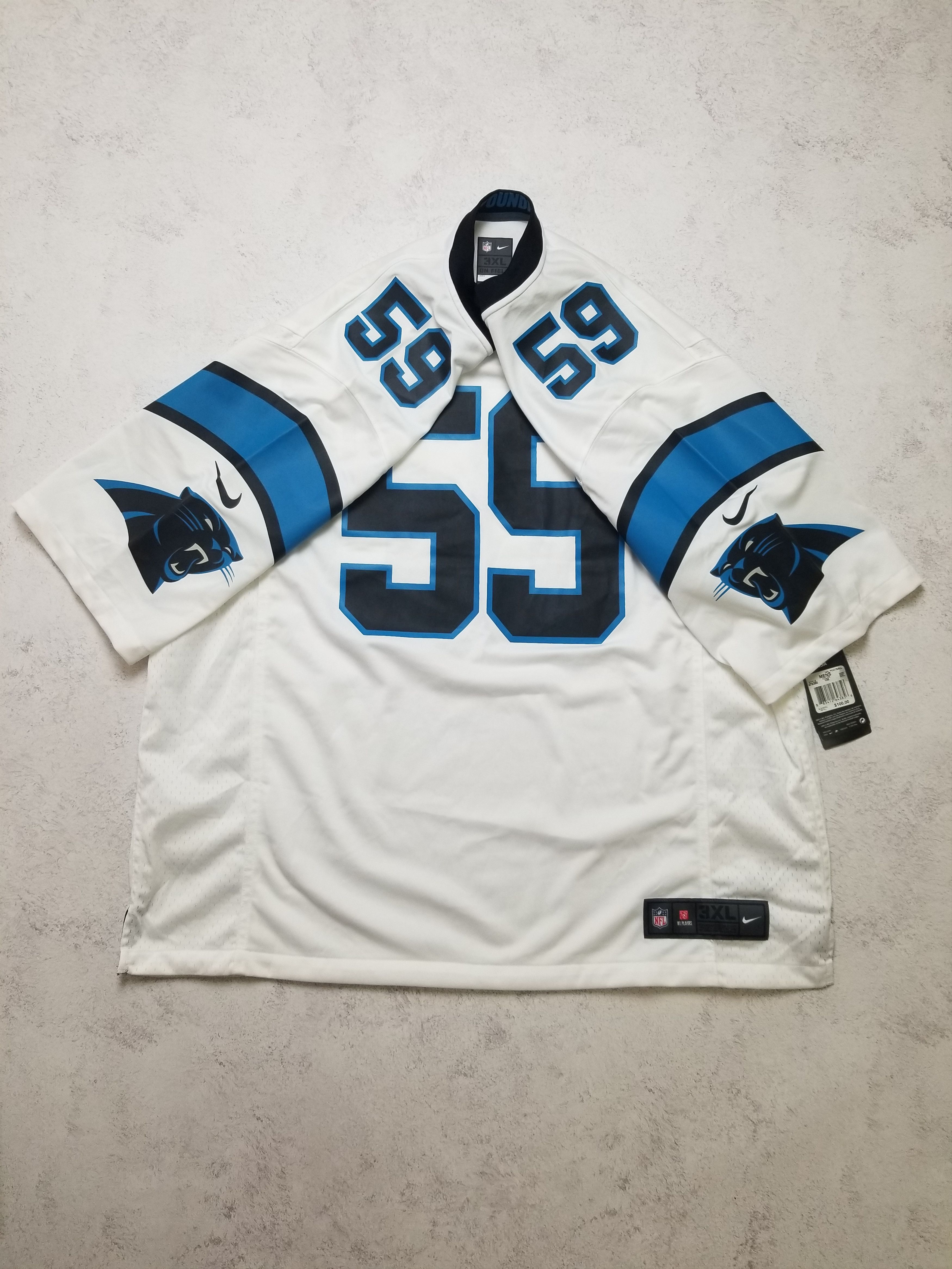 Nike Luke Keuchly #59 Carolina Panthers OnField NFL Jersey 3XL Size US XXL / EU 58 / 5 - 3 Thumbnail