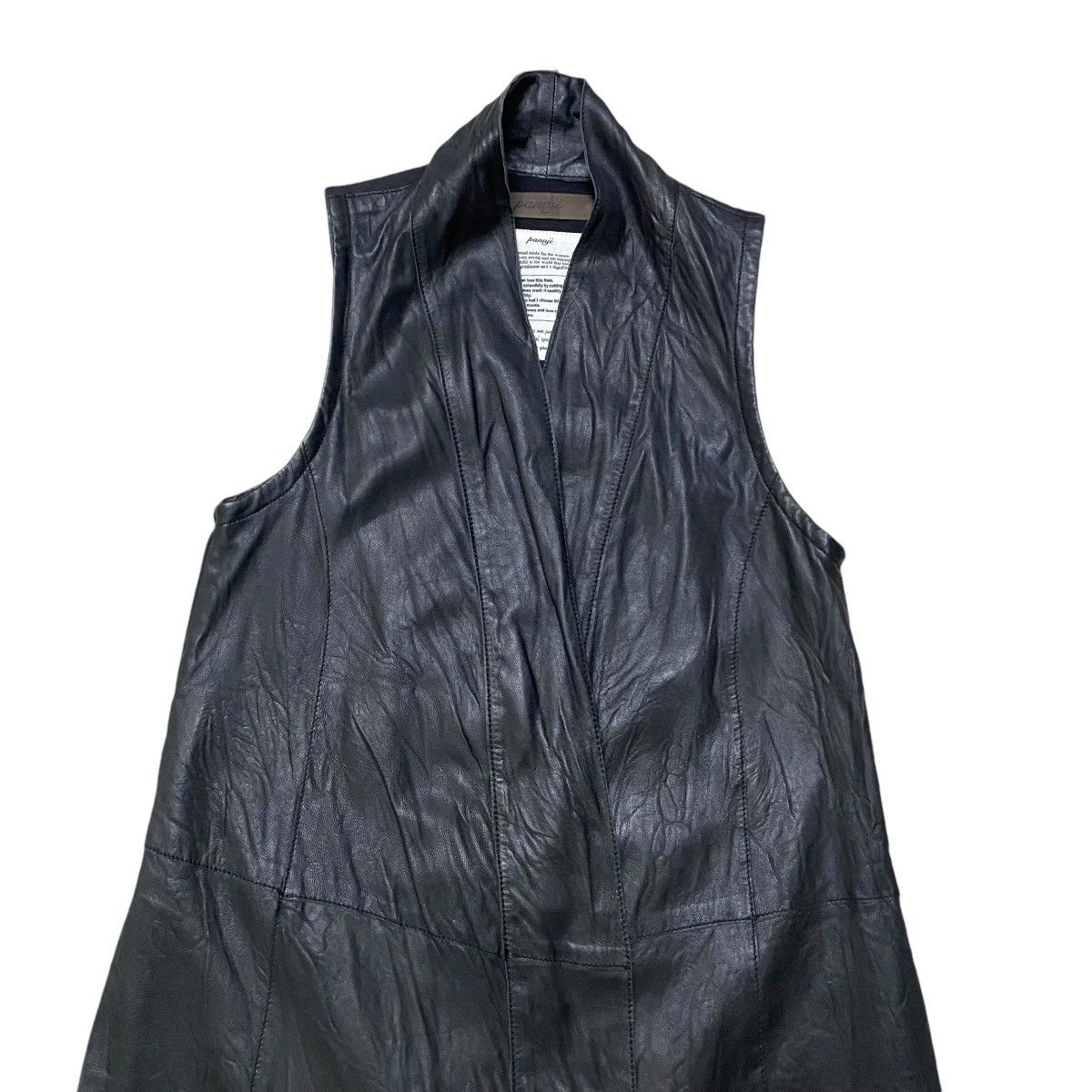 GOA Panaji G.O.A Lambskin Leather Asymmetrical Vest Size M / US 6-8 / IT 42-44 - 15 Thumbnail