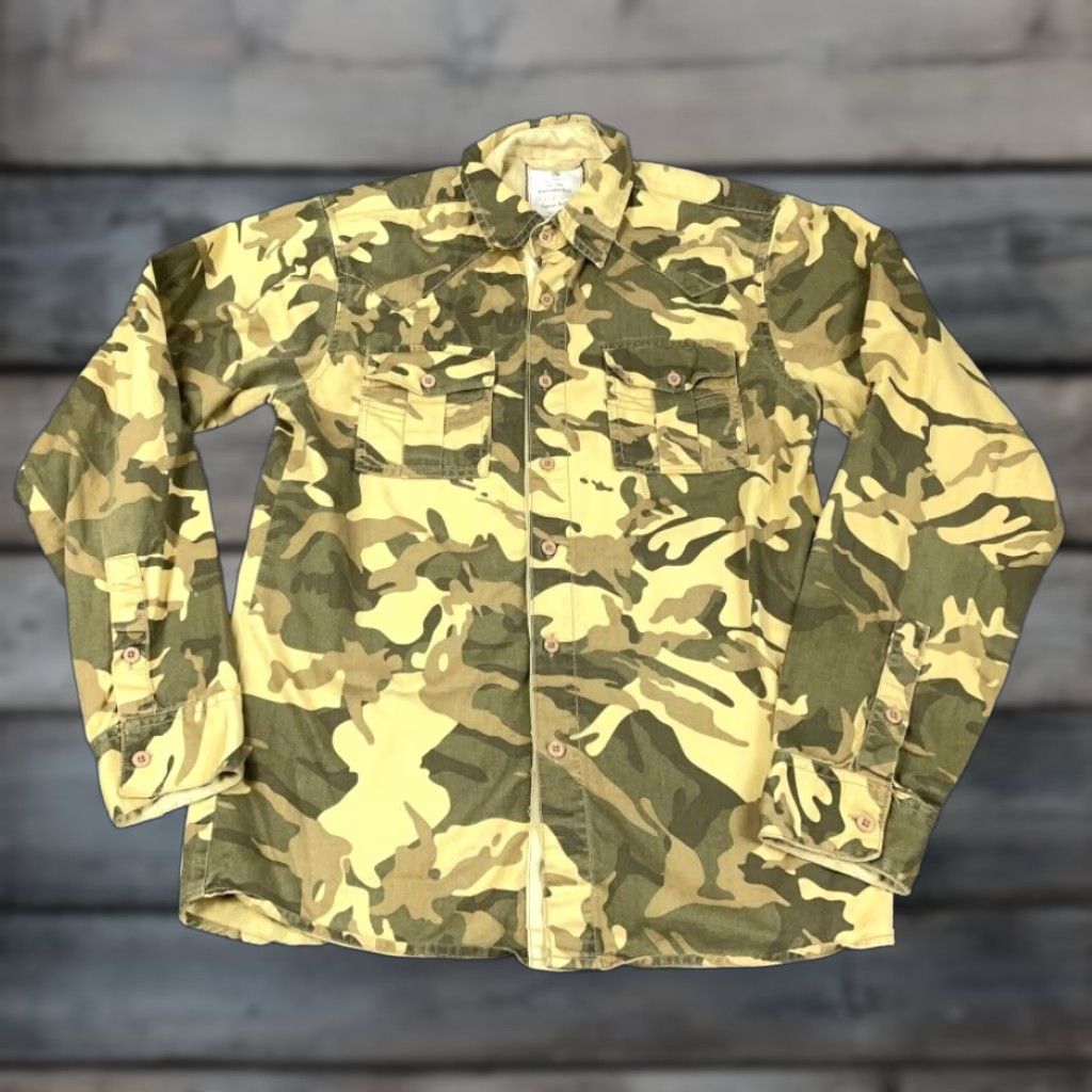Vintage VINTAGE Imperious Men's Heavyweight Camouflage Shirt Long Sleeve Button-Up Workwear Hunting Brown Adult Large Size US L / EU 52-54 / 3 - 1 Thumbnail