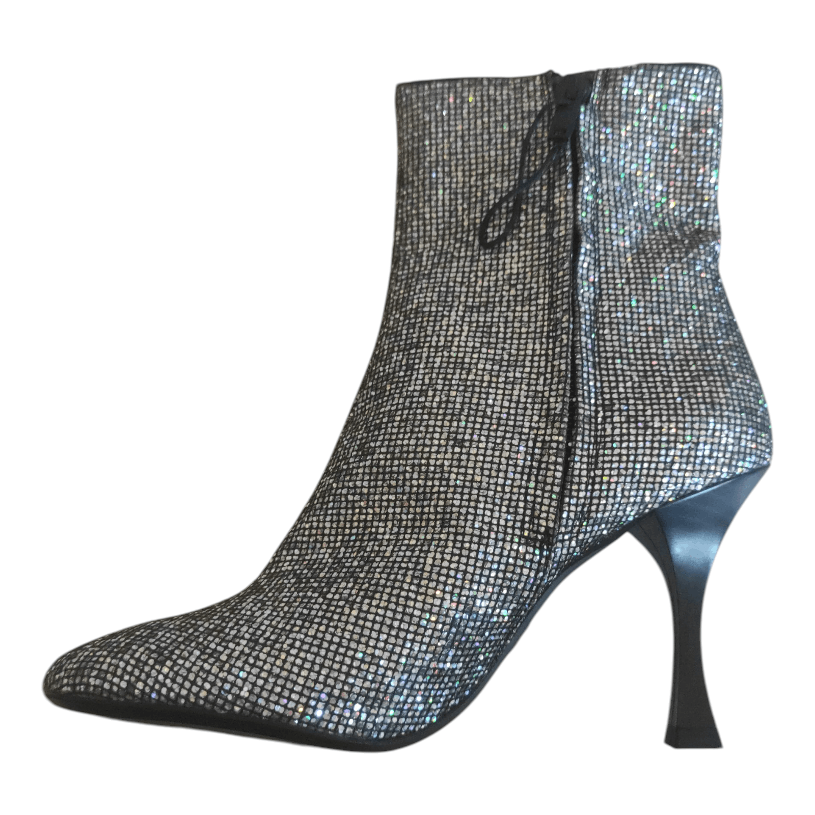 Zara Zara Glitter Heels Silver Ankle Metallic Sparkly Booties Size US 6.5 / IT 36.5 - 5 Thumbnail