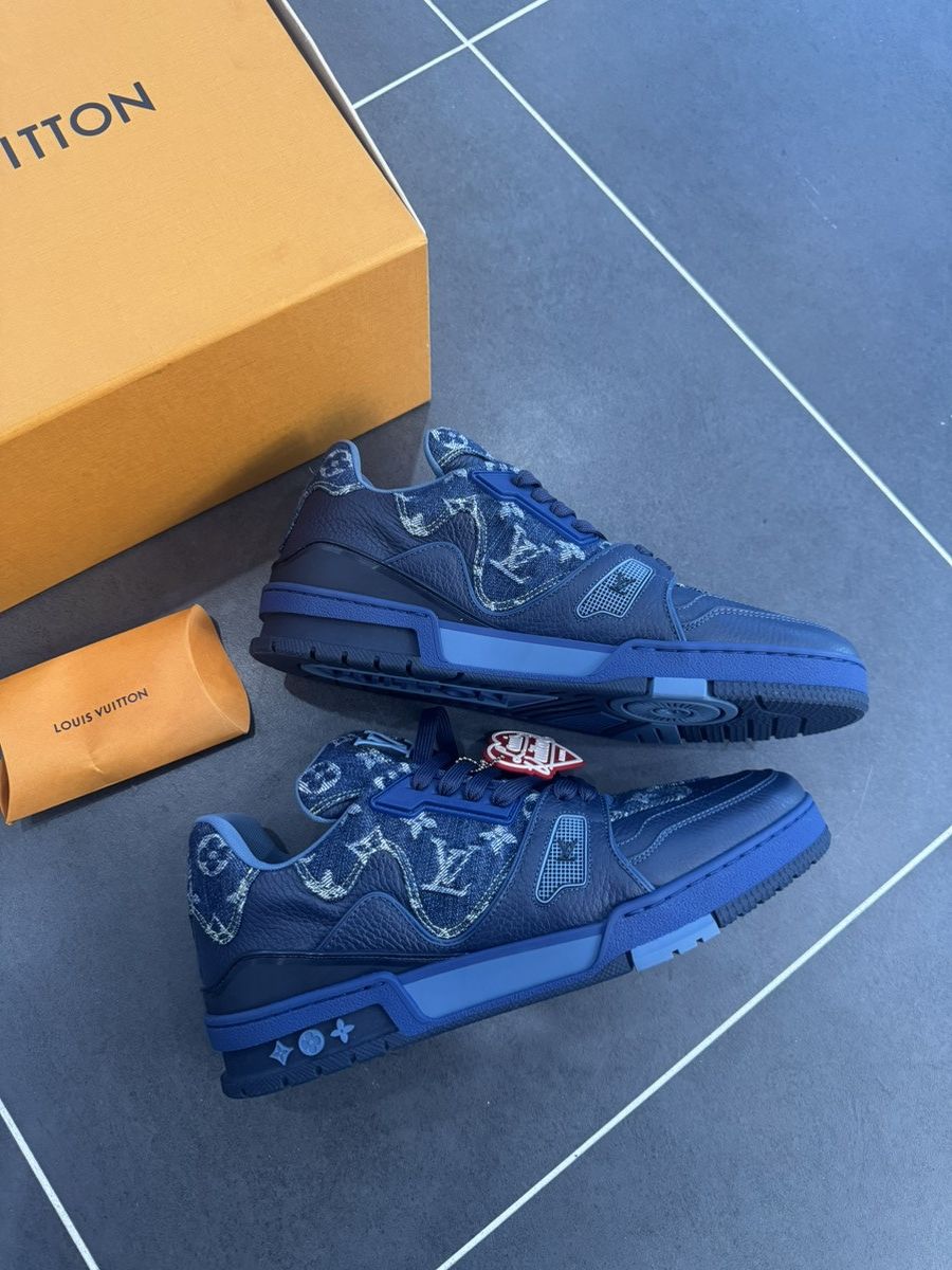 Louis Vuitton Louis Vuitton nigo denim trainers Size US 11 / EU 44 - 1 Thumbnail