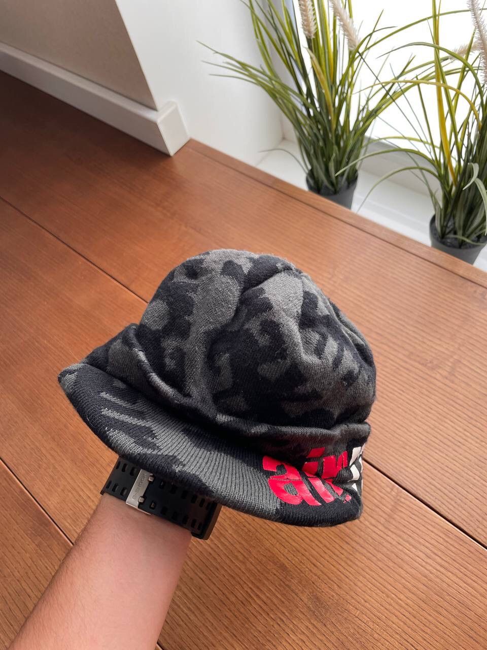 Nike × Vintage Vintage Nike Air Max Y2K Swoosh Drill Big Logo Hat Beanie Size ONE SIZE - 5 Thumbnail