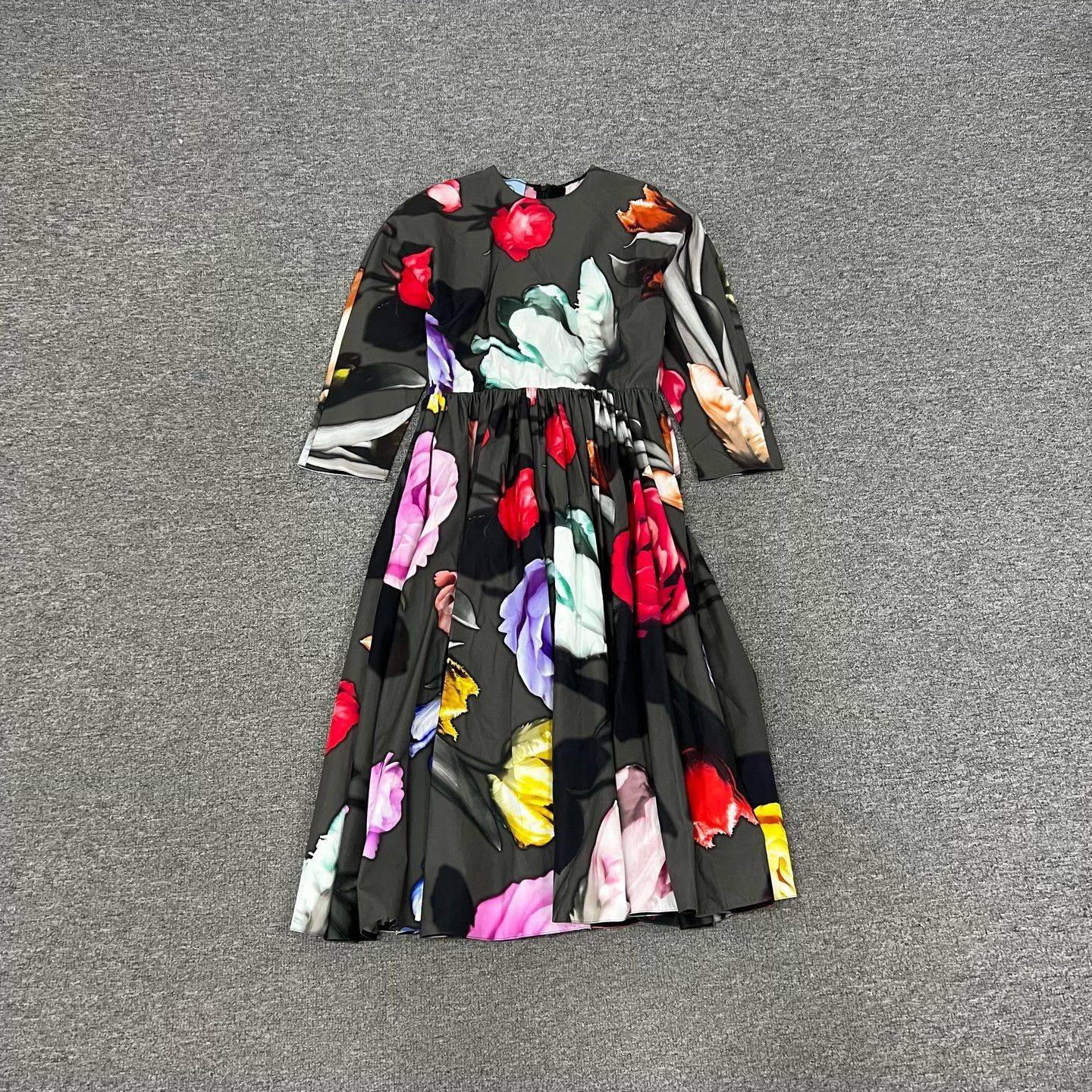 Prada Prada Runway Floral Long-Sleeve Dress Size XS / US 0-2 / IT 36-38 - 1 Thumbnail