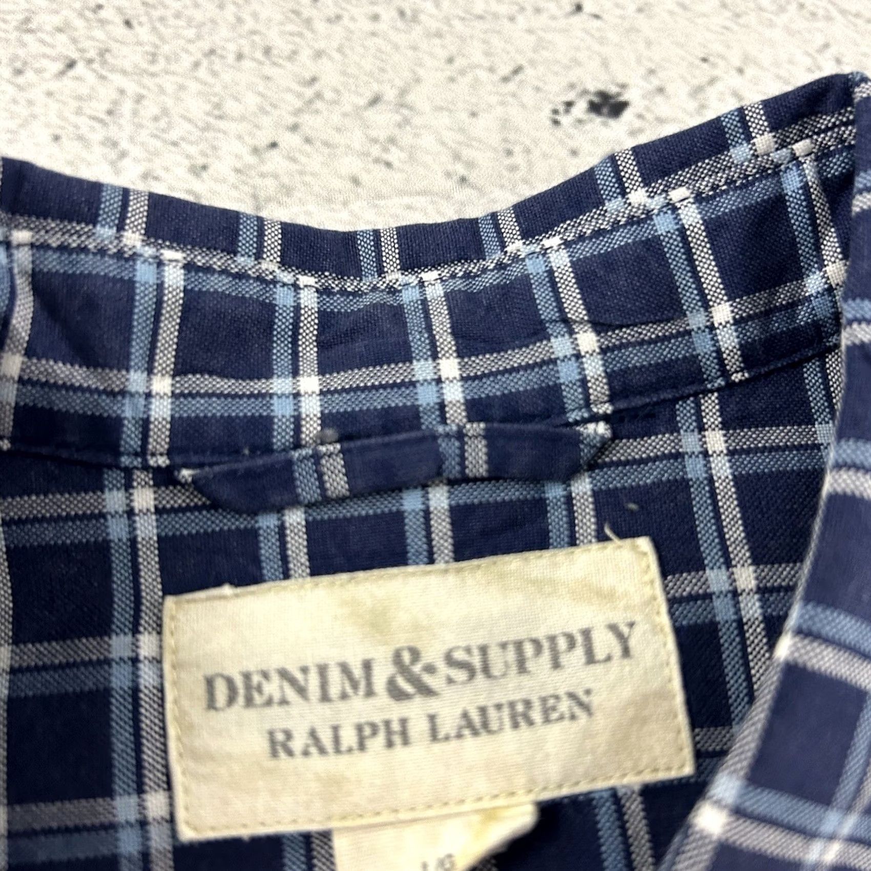 Ralph Lauren Ralph Lauren Denim & Supply Plaid Short Sleeve Button Front Shirt Men's L Blue Size US L / EU 52-54 / 3 - 2 Thumbnail