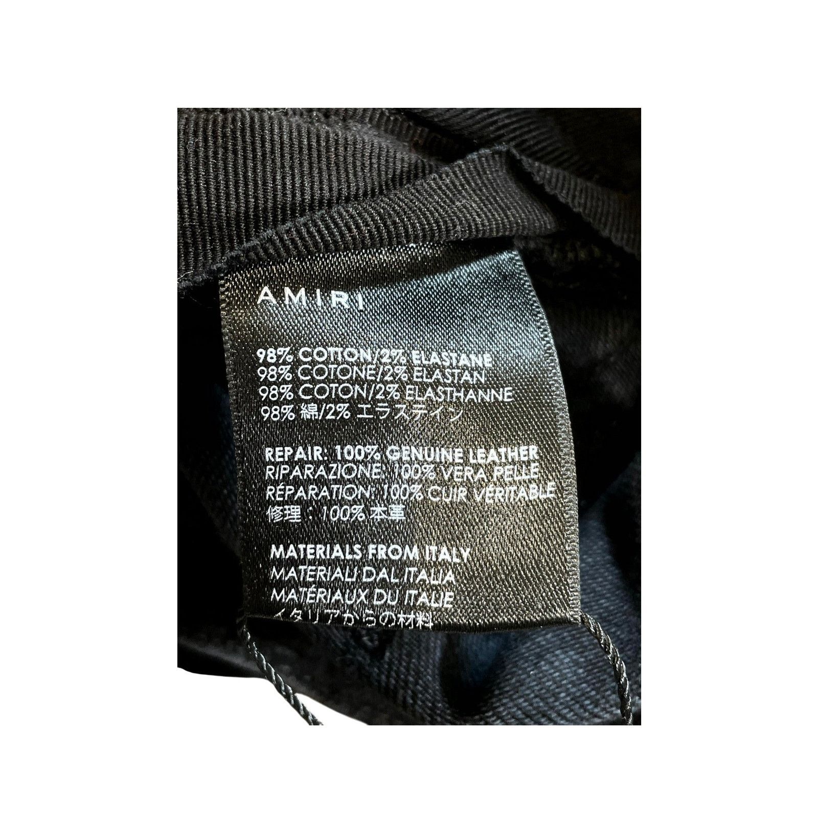 Amiri Amiri Crystal Patch MX2 (Custom) Black Jeans Size US 34 / EU 50 - 5 Thumbnail
