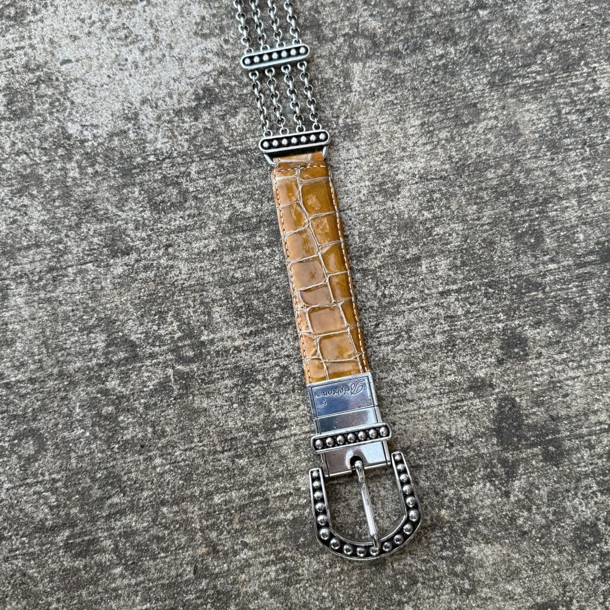Brighton × Vintage Vintage Brighton Women’s Leather Belt Studded Buckle Western Size ONE SIZE - 9 Thumbnail