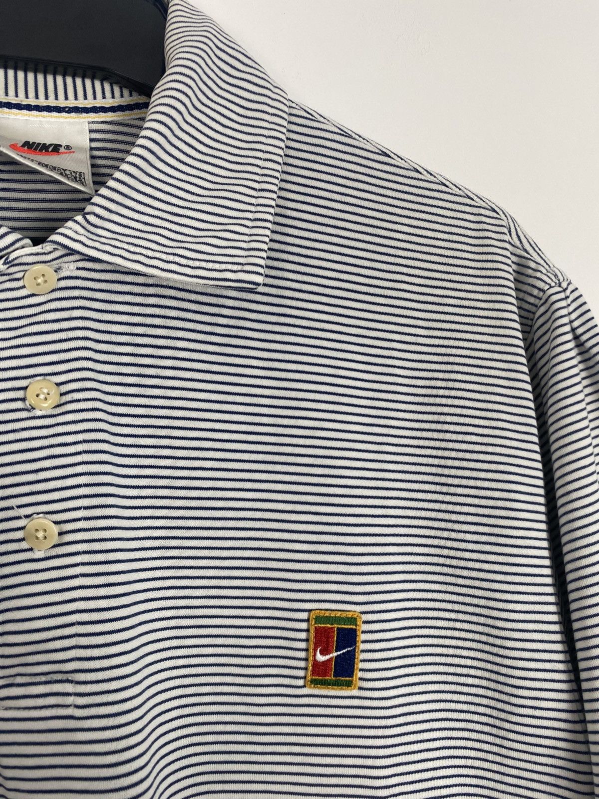 Nike Nike Vintage Polo Striped 90s Tennis Andre Agassi rare M y2k Size US M / EU 48-50 / 2 - 10 Thumbnail