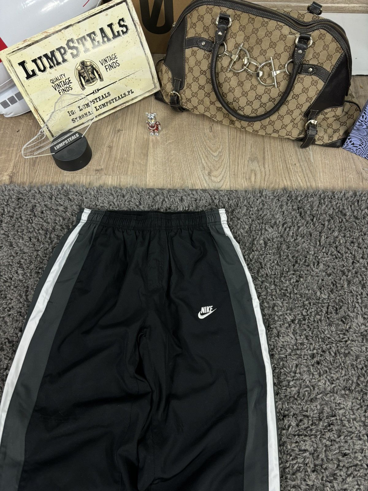 Nike × Vintage Crazy Vintage Y2K/2000s Baggy Nike Track Pants Hip Hop Size US 32 / EU 48 - 3 Thumbnail