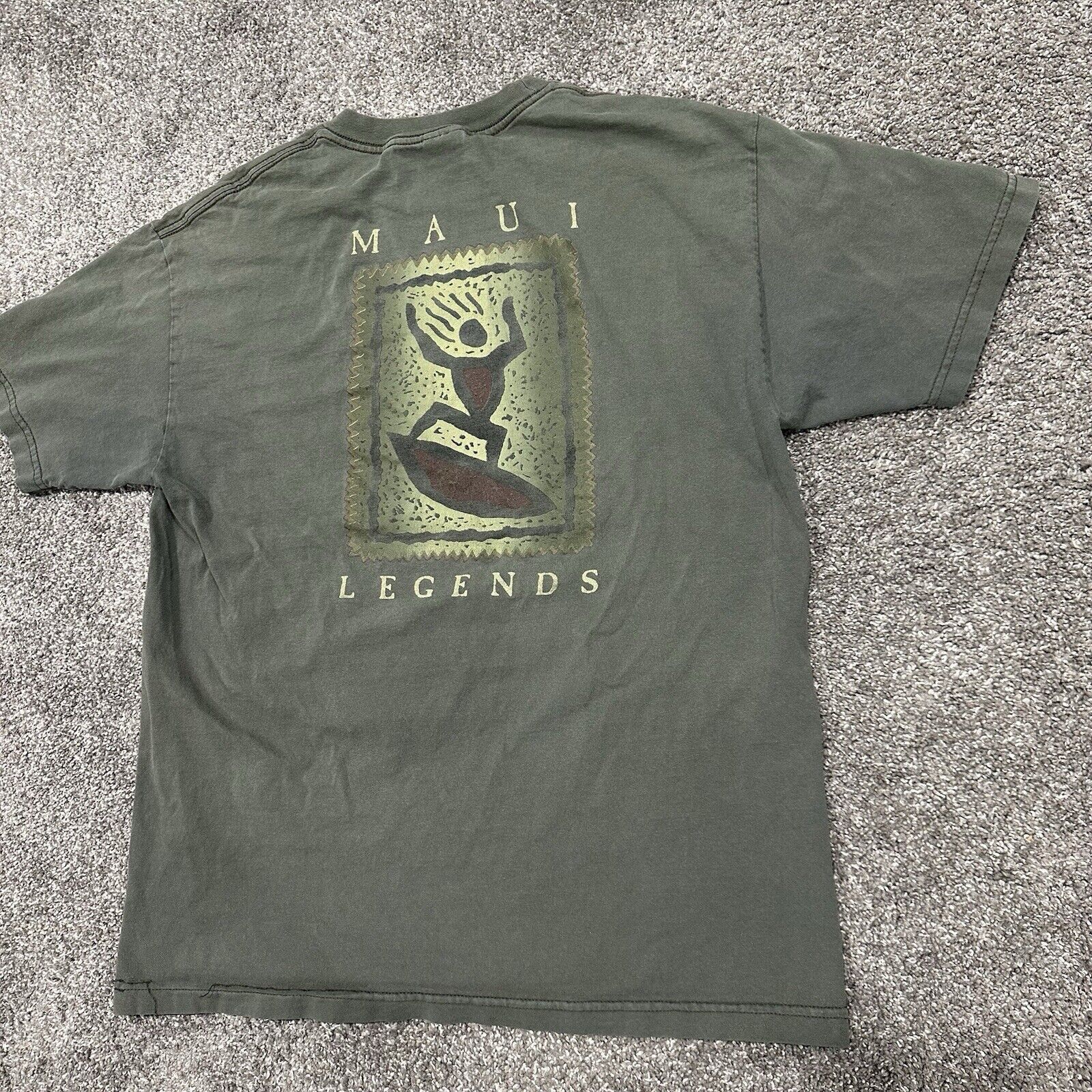 AAA VTG Maui Legends Graphic Short Sleeve Tee Shirt Green Size L Size US L / EU 52-54 / 3 - 13 Thumbnail