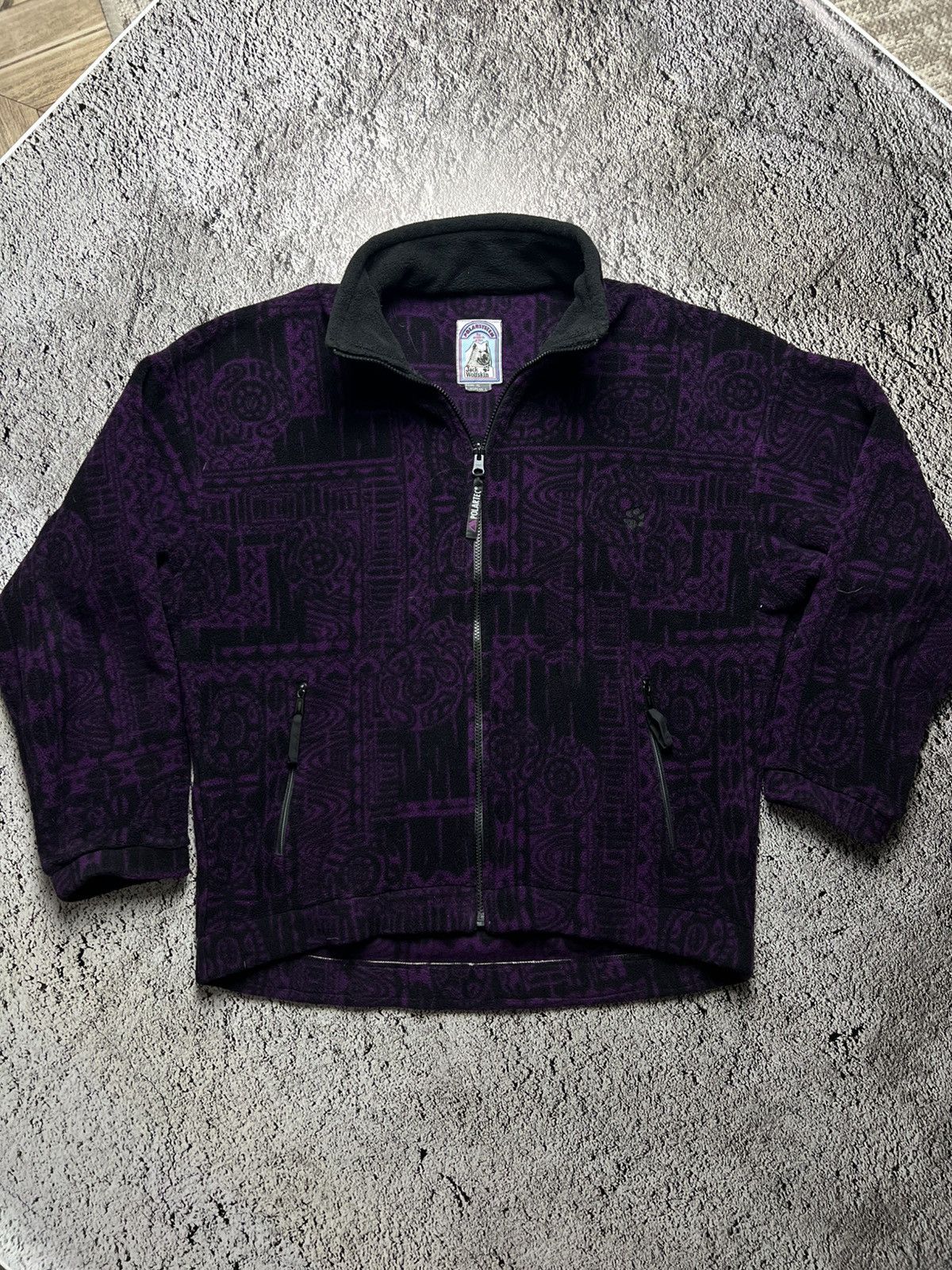 Jack Wolfskin VTG 80-90’s Jack Wolfskin polartec zip fleece jacket sherpa Size L / US 10 / IT 46 - 1 Thumbnail