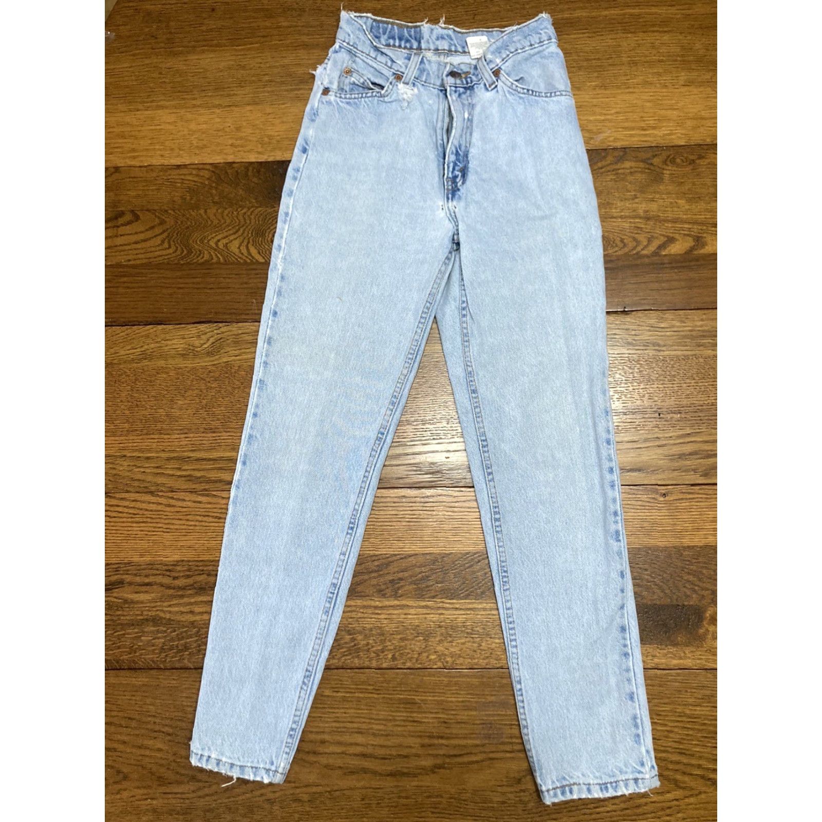 Levi's VINTAGE Levis 912 Slim Tapered Jeans Juniors Orange Tab Size 3 Casual Cotton Mens Girls Womens No, actual Size 26" / US 2 / IT 38 - 5 Thumbnail