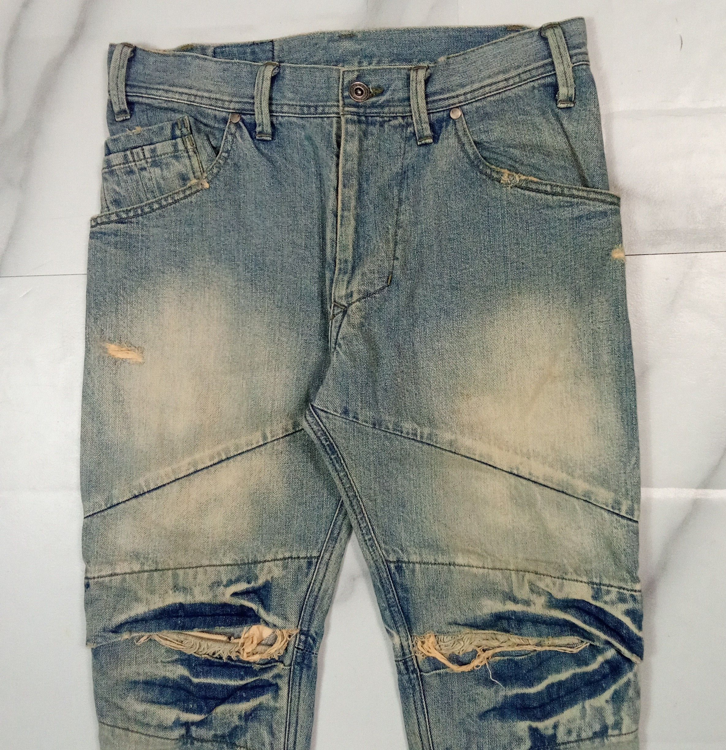 Julius Julius 7 S/S'17-18 Neuromantika - Distress Denim Size US 32 / EU 48 - 3 Thumbnail