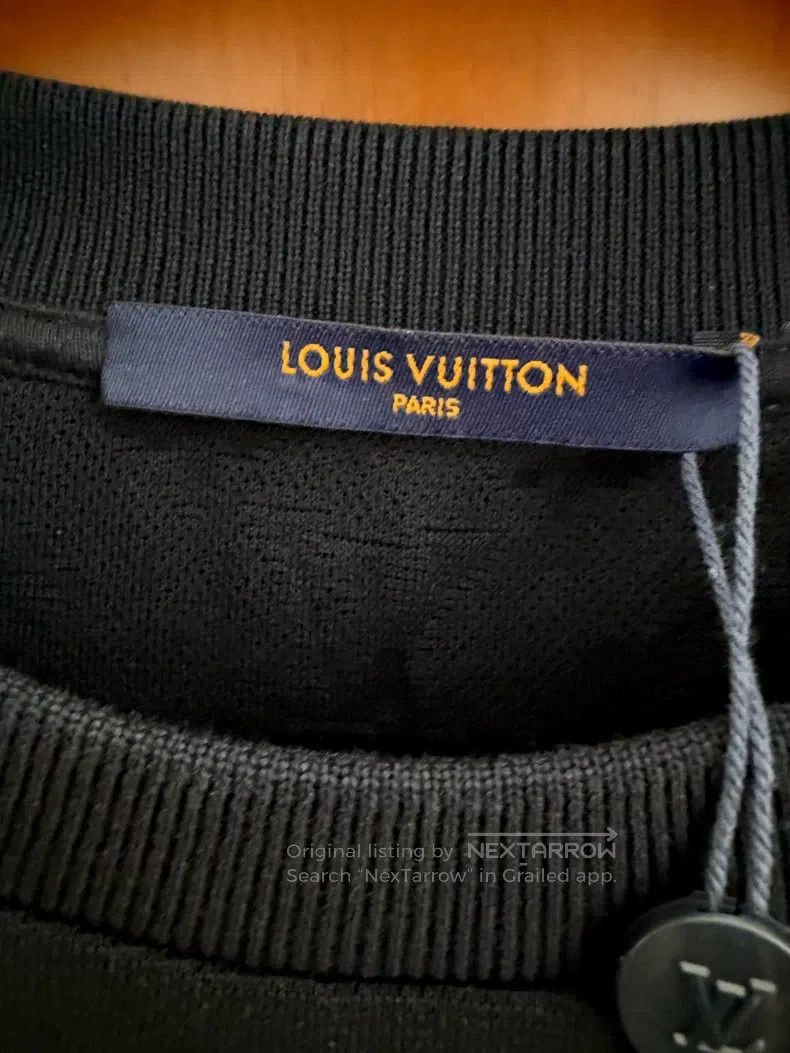 Louis Vuitton Louis Vuitton Black full logo pocket short sleeve Size US XL / EU 56 / 4 - 3 Thumbnail