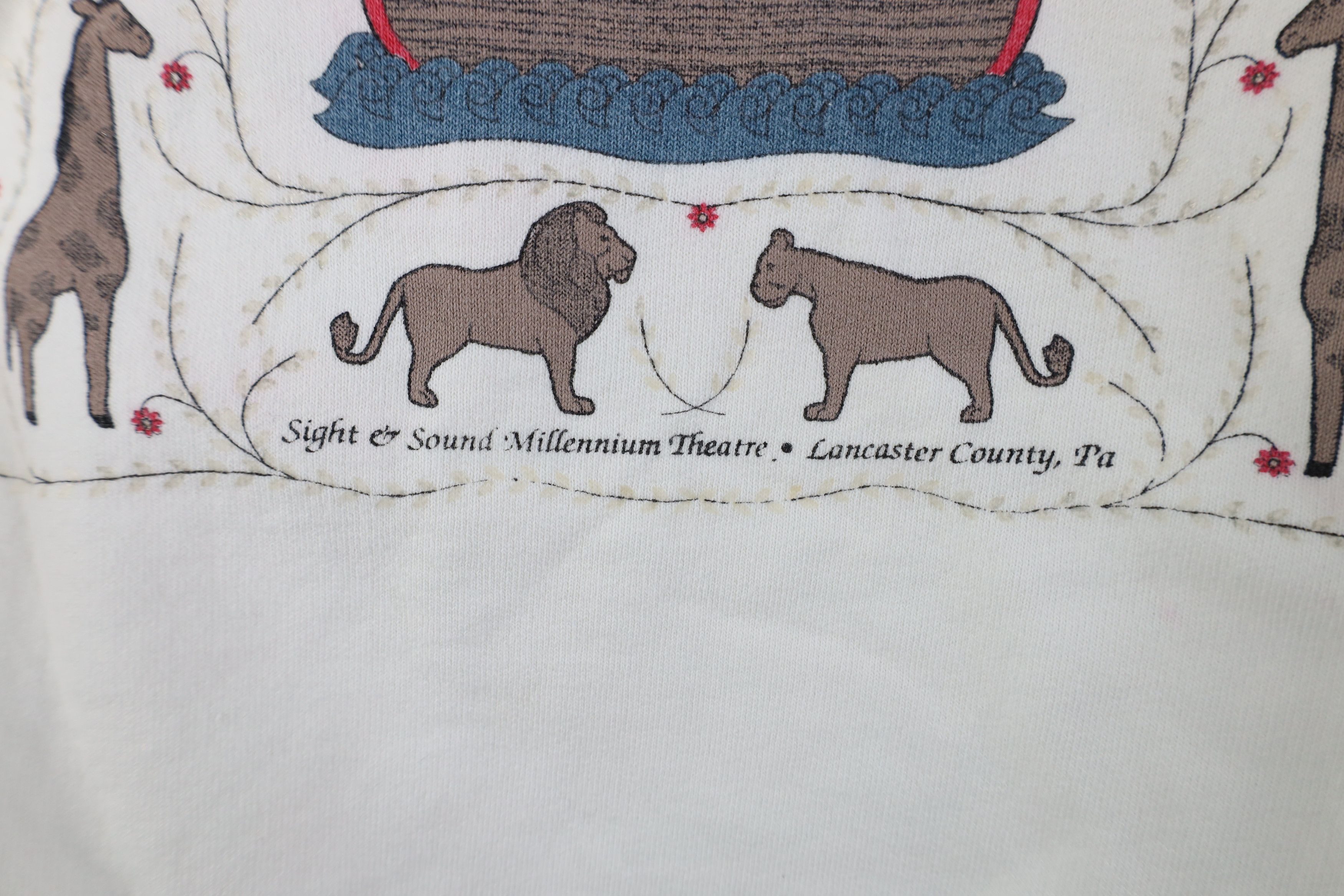 Vintage Vintage 90s Christmas Noahs Ark Crewneck Sweatshirt White Size XL / US 12-14 / IT 48-50 - 6 Thumbnail