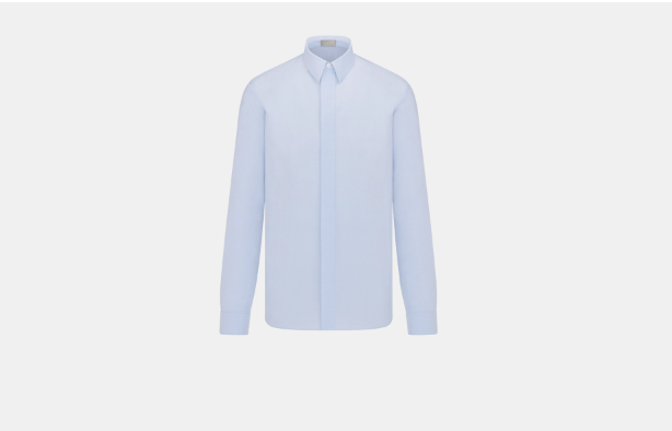 image of Dior O1Bcso1Str0324 Shirts In Light Blue, Men's (Size Large)