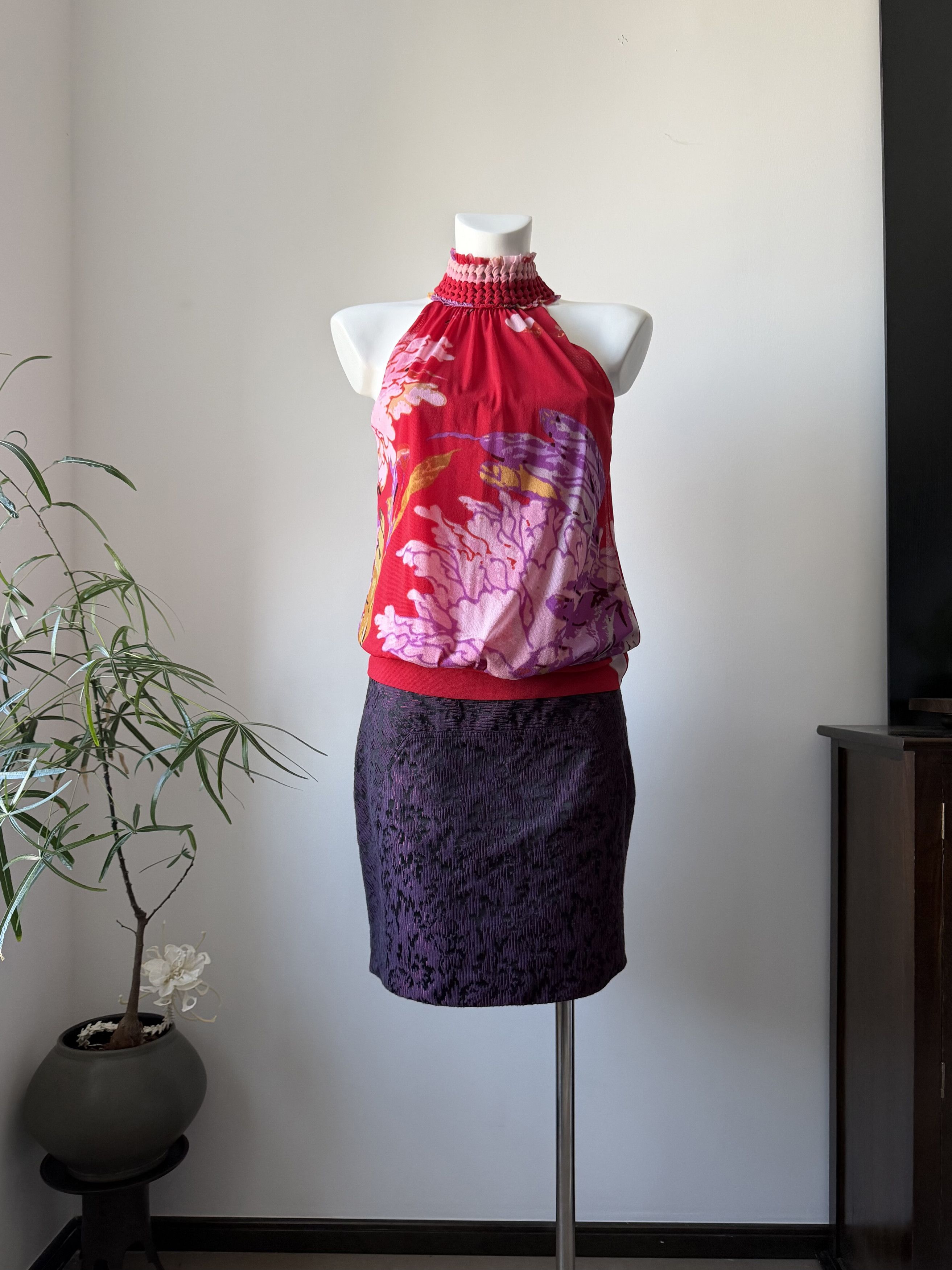 Vivienne Tam Vivienne Tam Knitted Halter Peony Top Size XS / US 0-2 / IT 36-38 - 1 Thumbnail