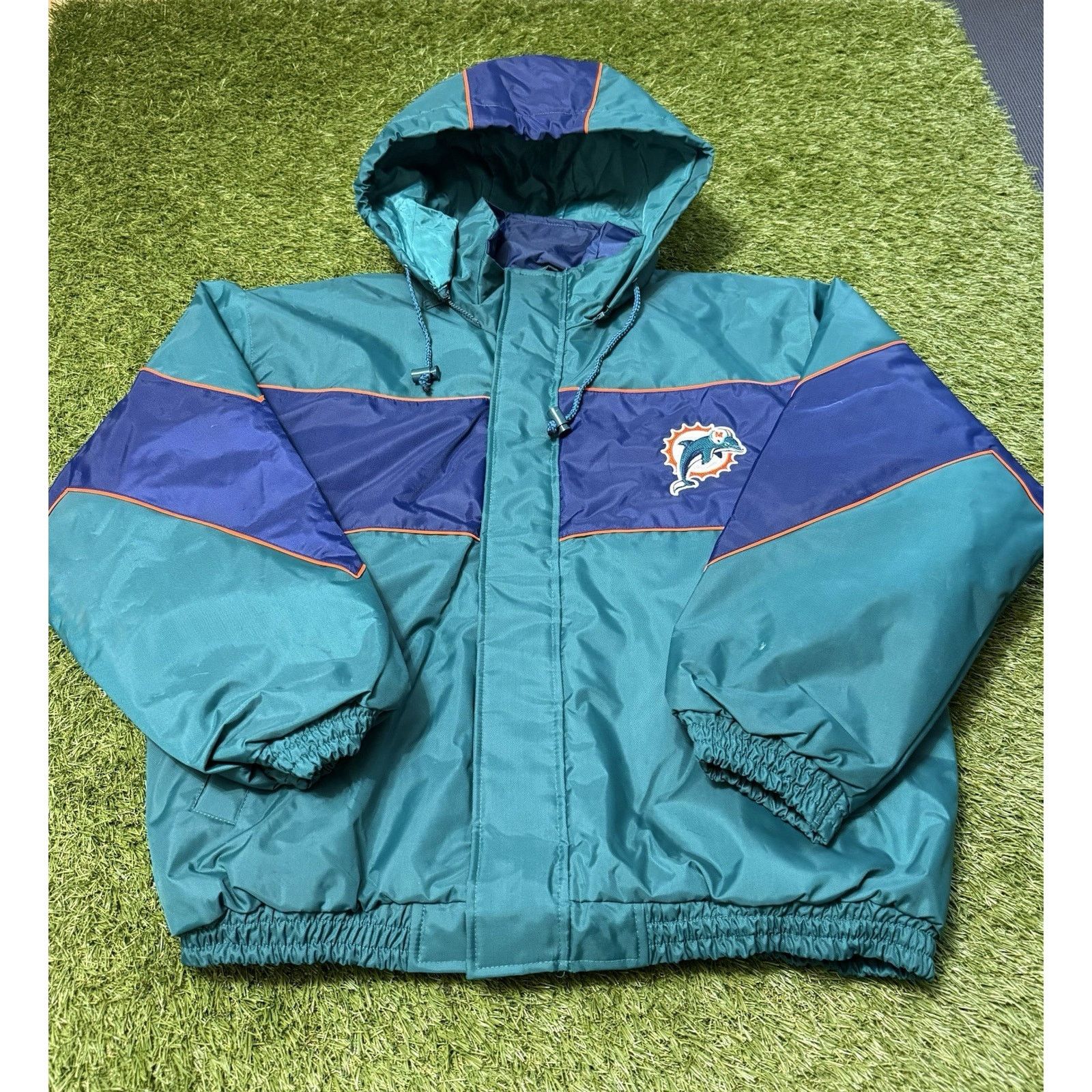 Jeff Hamilton 90s Jeff Hamilton Pro Sport Miami Dolphins Aqua Jacket L Size US L / EU 52-54 / 3 - 2 Thumbnail