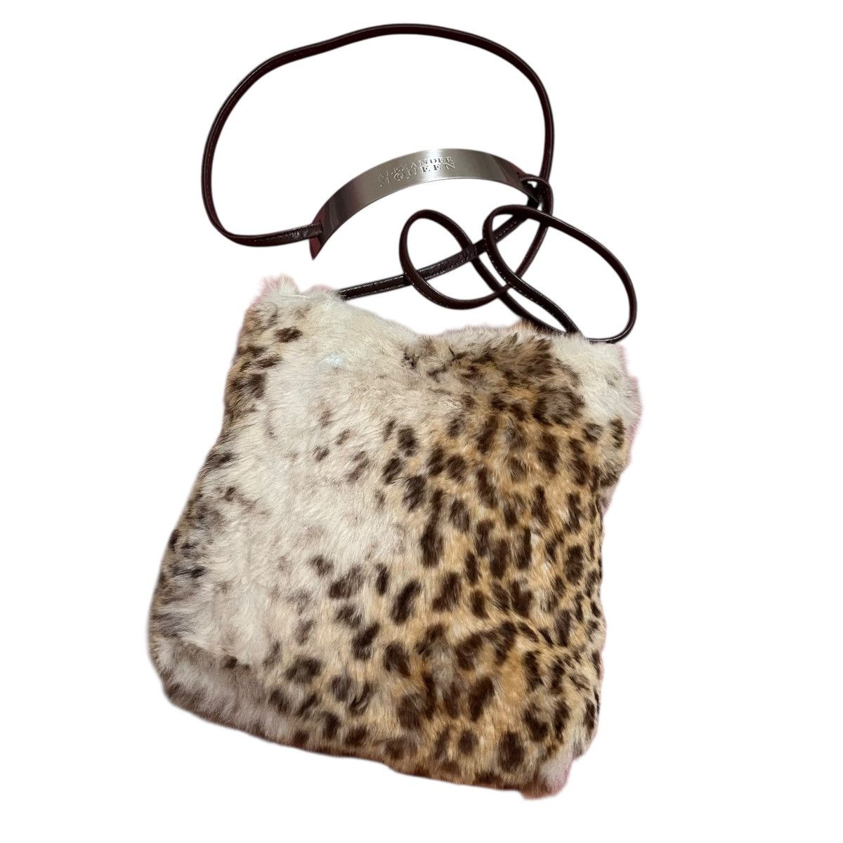 Alexander McQueen × Vintage Authentic Vintage Alexander McQueen Fur Leopard Leather Bag Size ONE SIZE - 2 Thumbnail