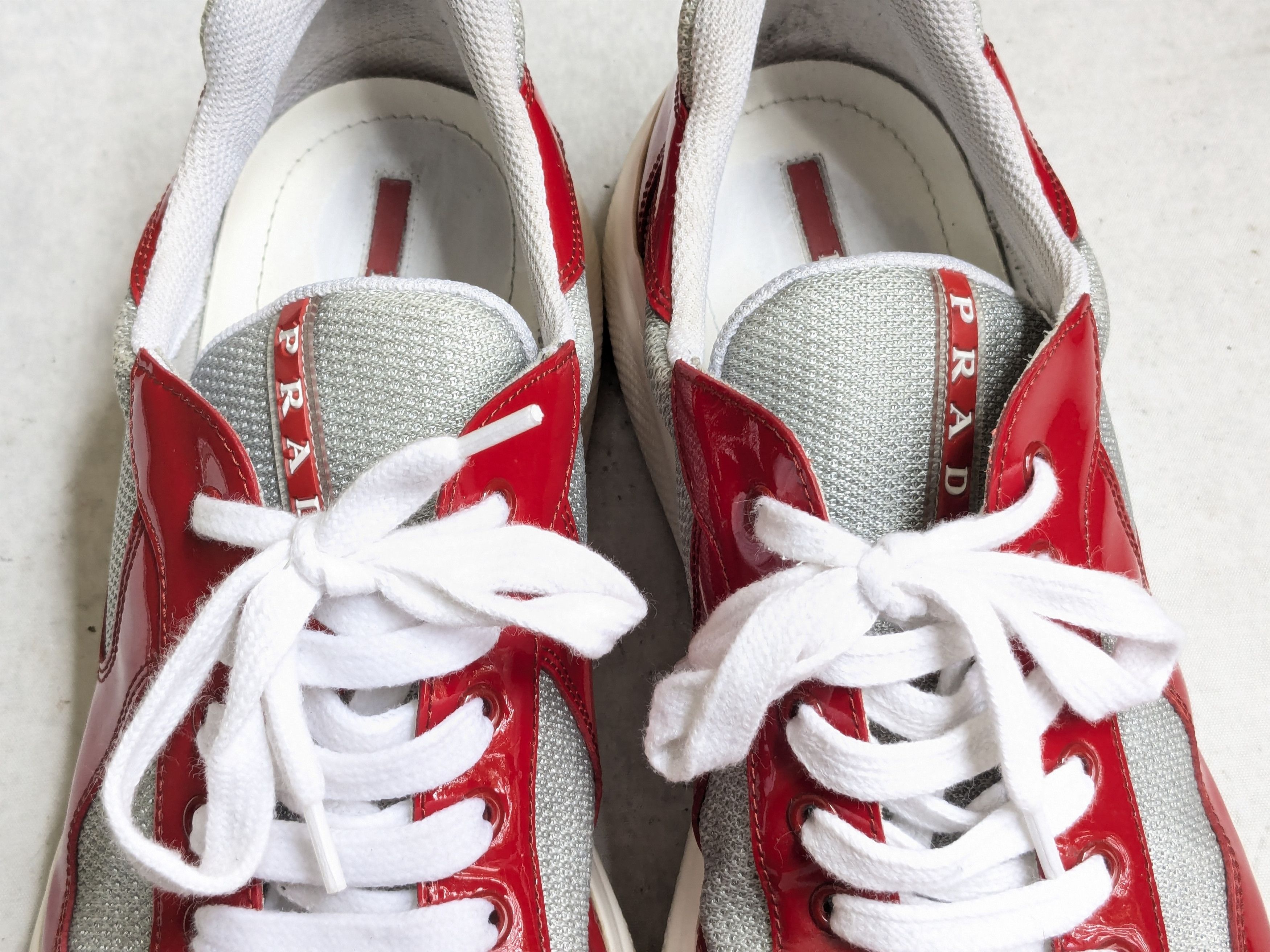 Prada Prada America's Cup Sneakers Red Patent Leather 12 Low Top Size US 12 / EU 45 - 5 Thumbnail