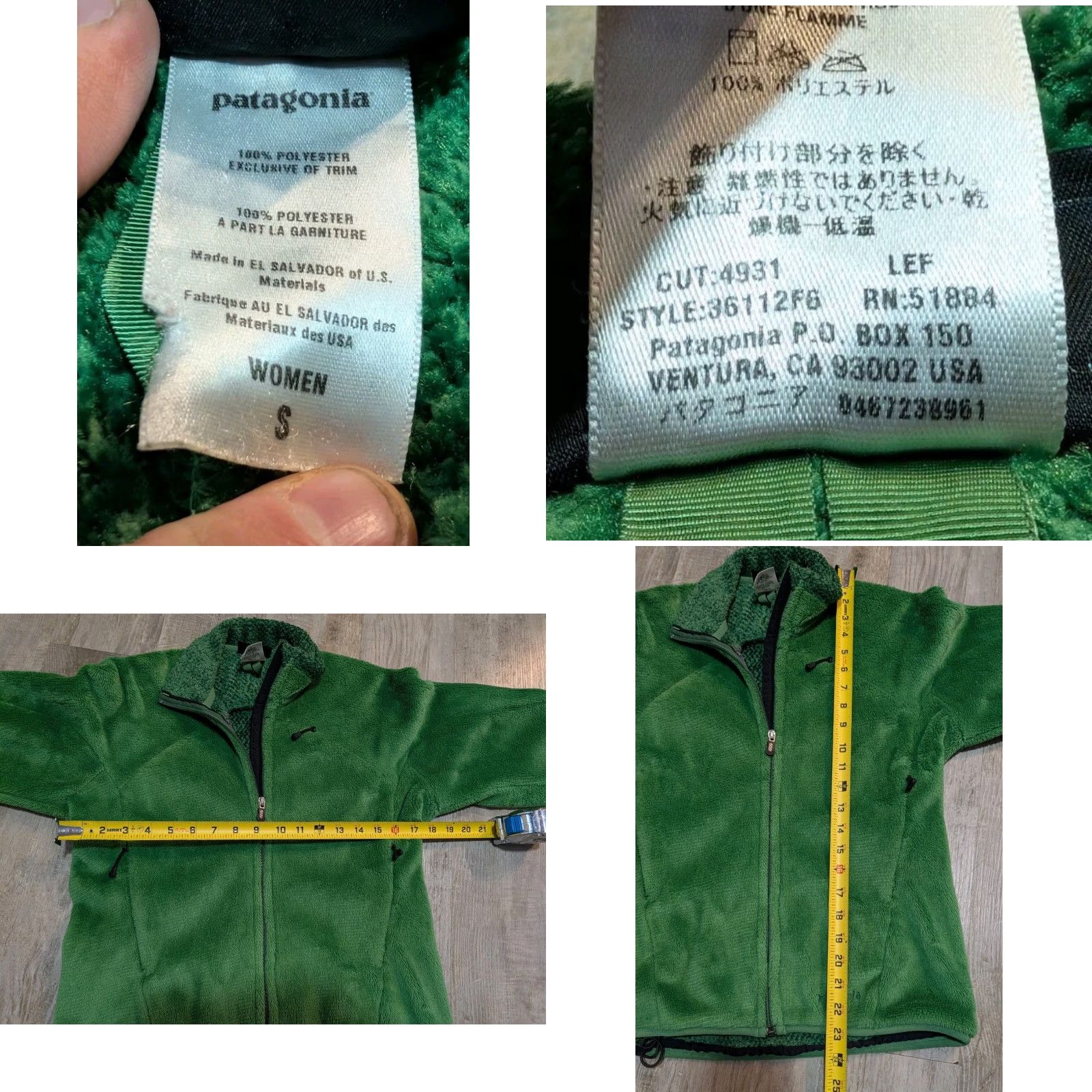Patagonia Patagonia Jacket Women’s Size Small Regulator Polartec Fleece Zip Green Full Zip Pockets Slim Fit Basic Jacket, Regular Dept Women Size S / US 4 / IT 40 - 8 Thumbnail