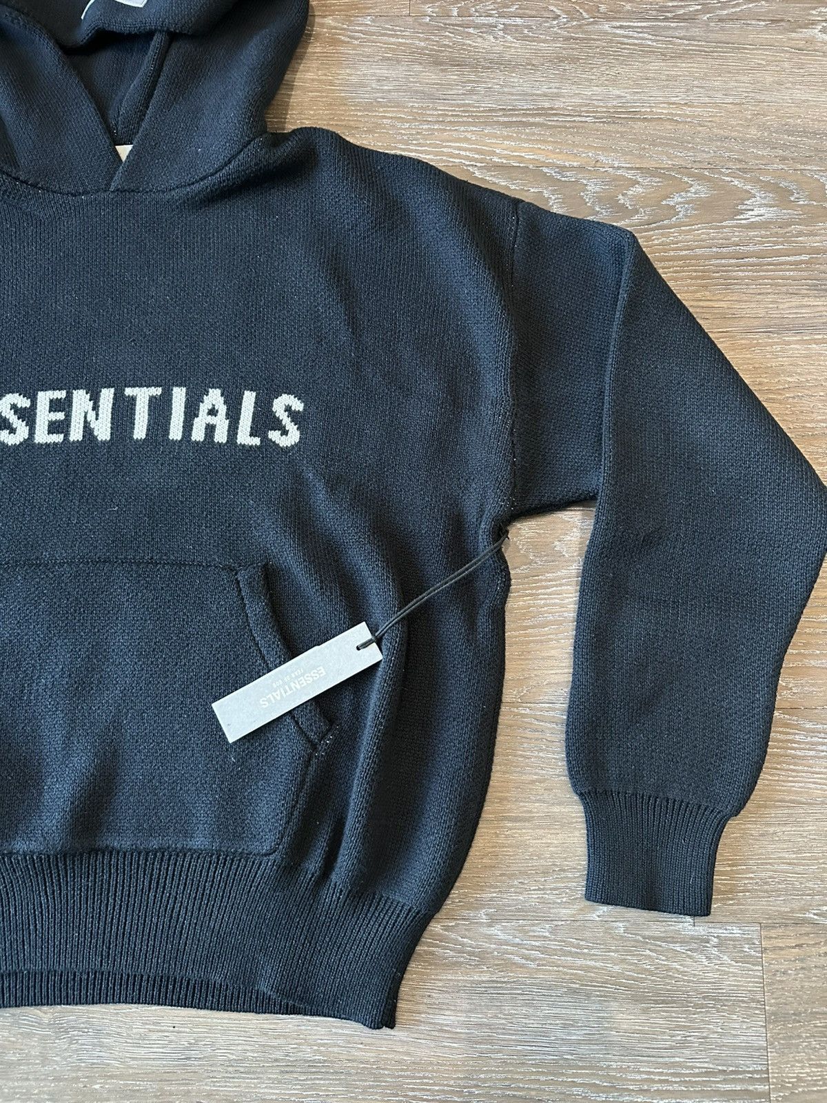 Essentials × Fear of God FOG Essentials knit pullover hoodie black Size US M / EU 48-50 / 2 - 2 Thumbnail