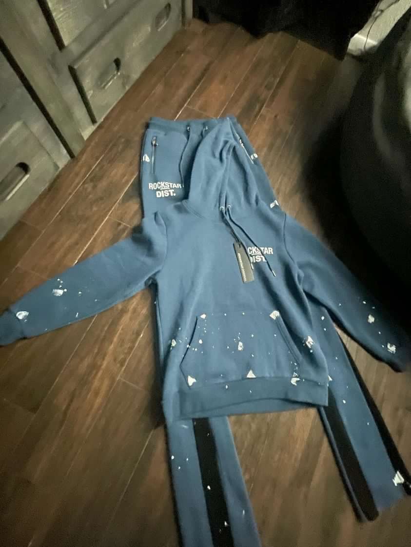 image of Rockstar Originals Pants And Hoodie in Blue, Men's (Size XS)