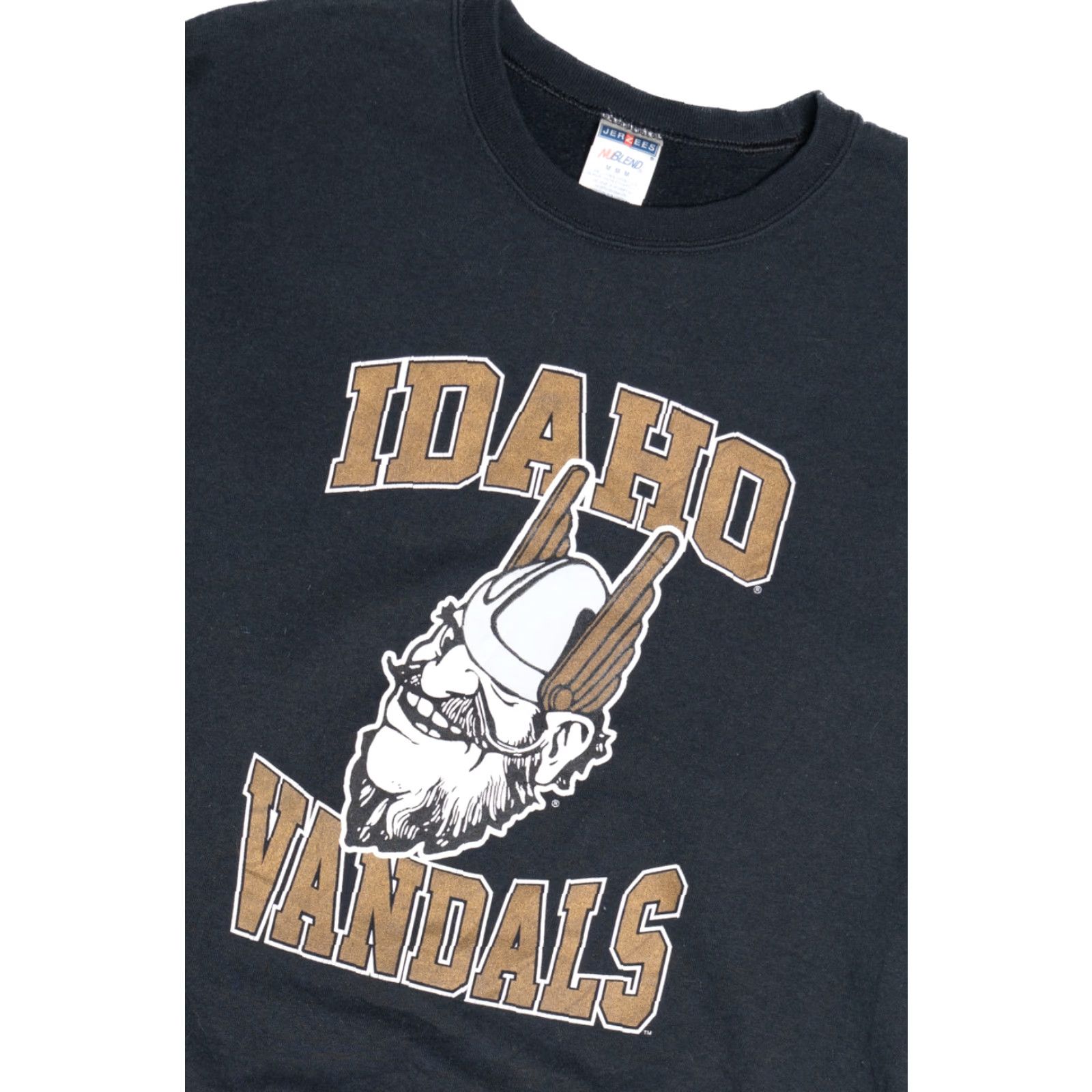 Jerzees VINTAGE Idaho Vandals Sweatshirt Black Unisex Adults Jerzees Pullover 1990s Medium Size US M / EU 48-50 / 2 - 2 Thumbnail