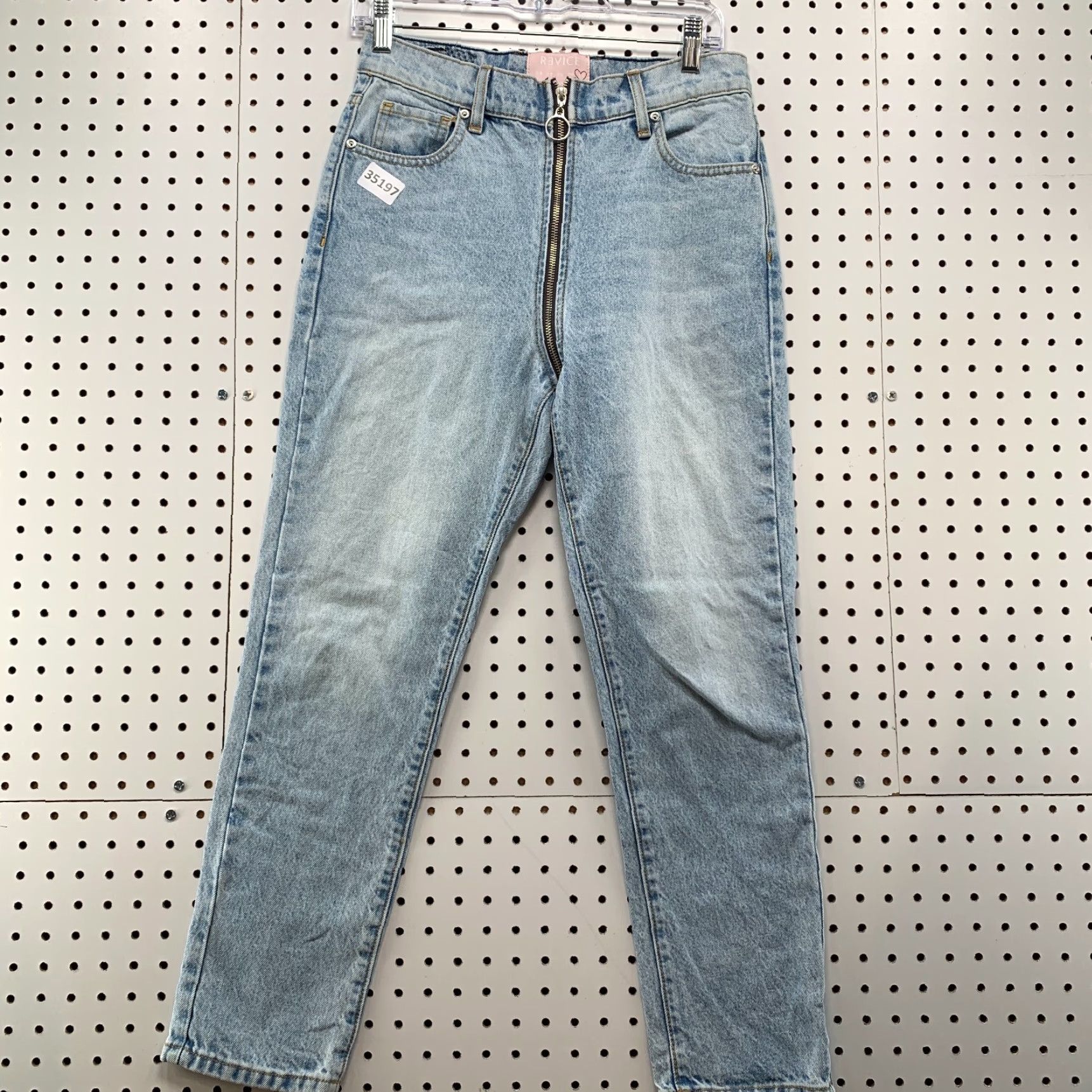 Vintage Revice Blue Denim Jeans Womens Size 27 Zipper Front To Back Light Wash Fit 28x27 Size 27" / US 4 / IT 40 - 2 Thumbnail