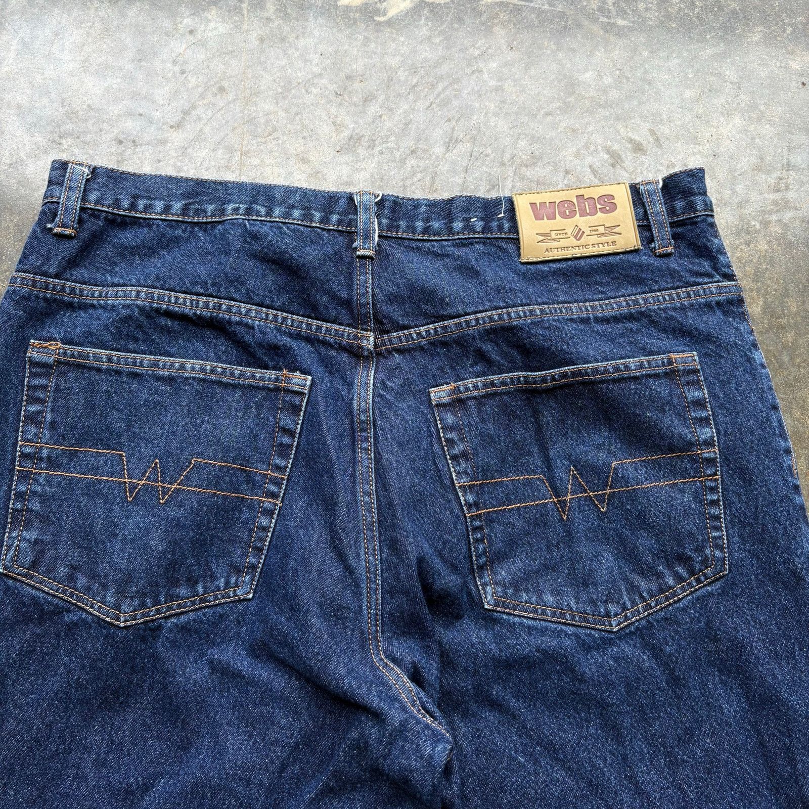 JNCO × Vintage Crazy Vintage WEBS Baggy Blue Jeans Size US 38 / EU 54 - 2 Thumbnail