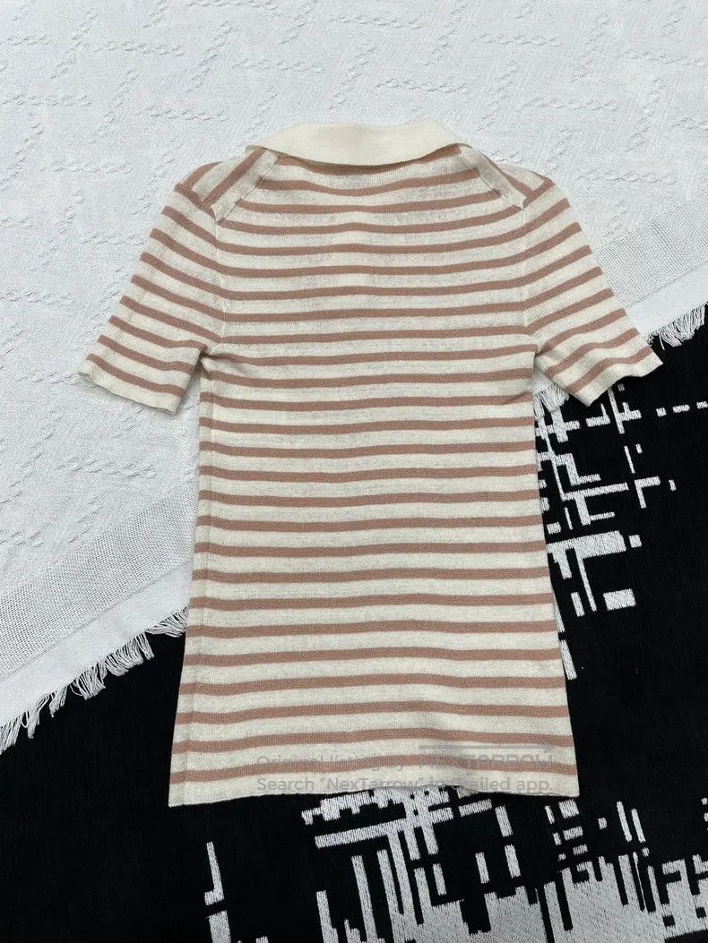 Dior Dior Pink lapel striped polo shirt Size XS / US 0-2 / IT 36-38 - 2 Thumbnail