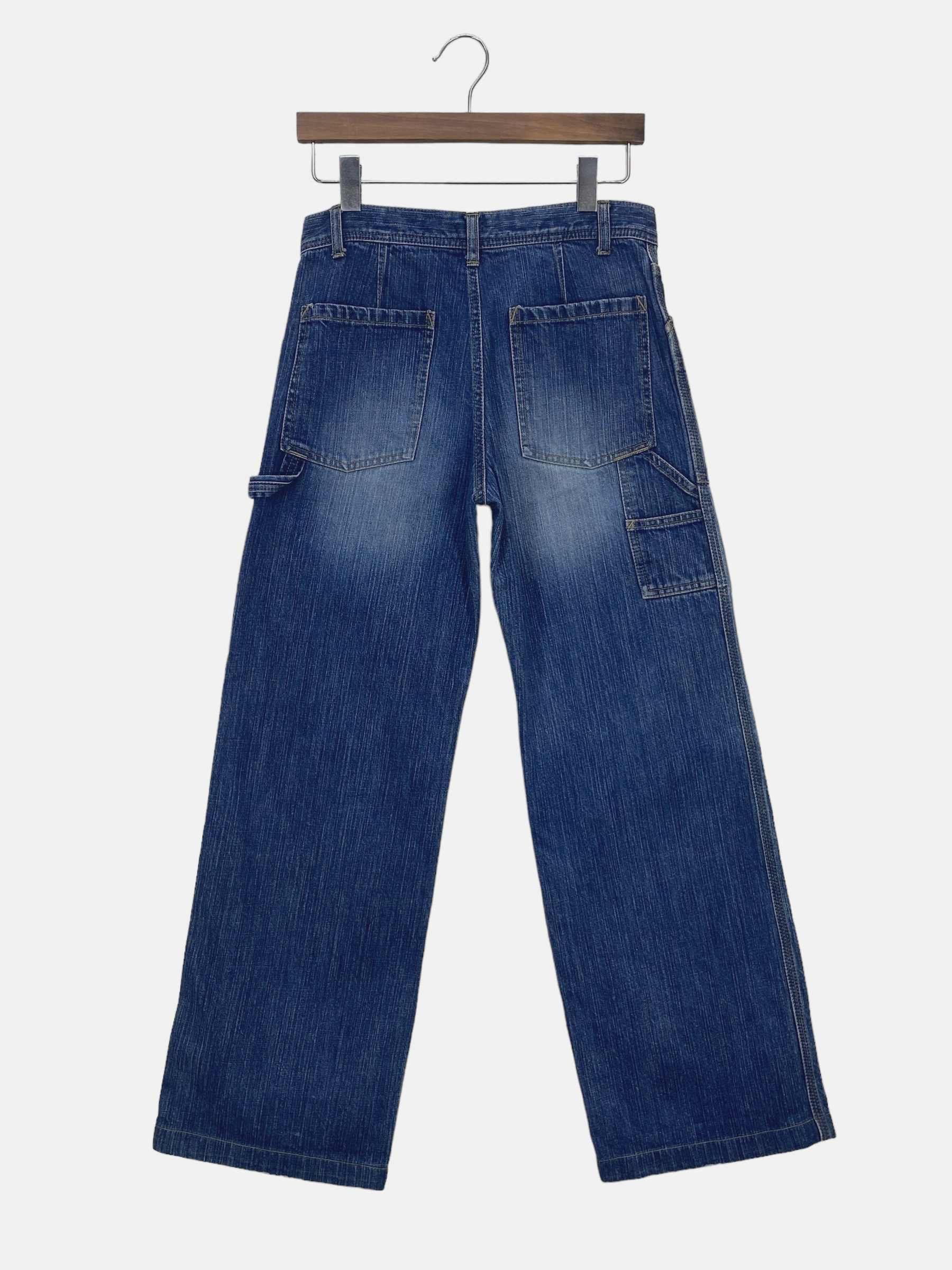 Japanese Brand Flare Jeans Carpenter Bootcut Jeans Baker Pocket Pants Size US 29 - 2 Thumbnail