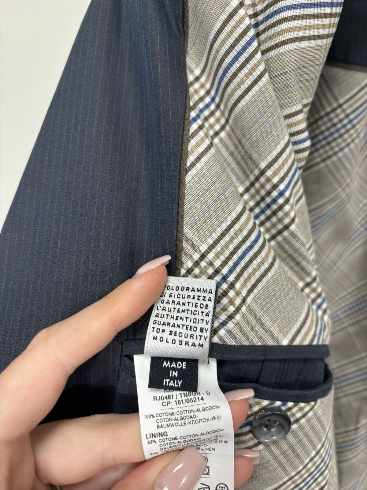 Dolce & Gabbana Vintage Dolce & Gabbana Men’s Striped Luxury Blazer Jacket Size 42R - 15 Thumbnail