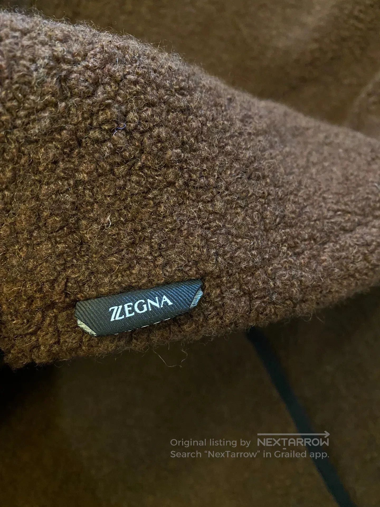 Ermenegildo Zegna Brown Fleece Hoodie with Kangaroo Pocket. Size US M / EU 48-50 / 2 - 7 Thumbnail