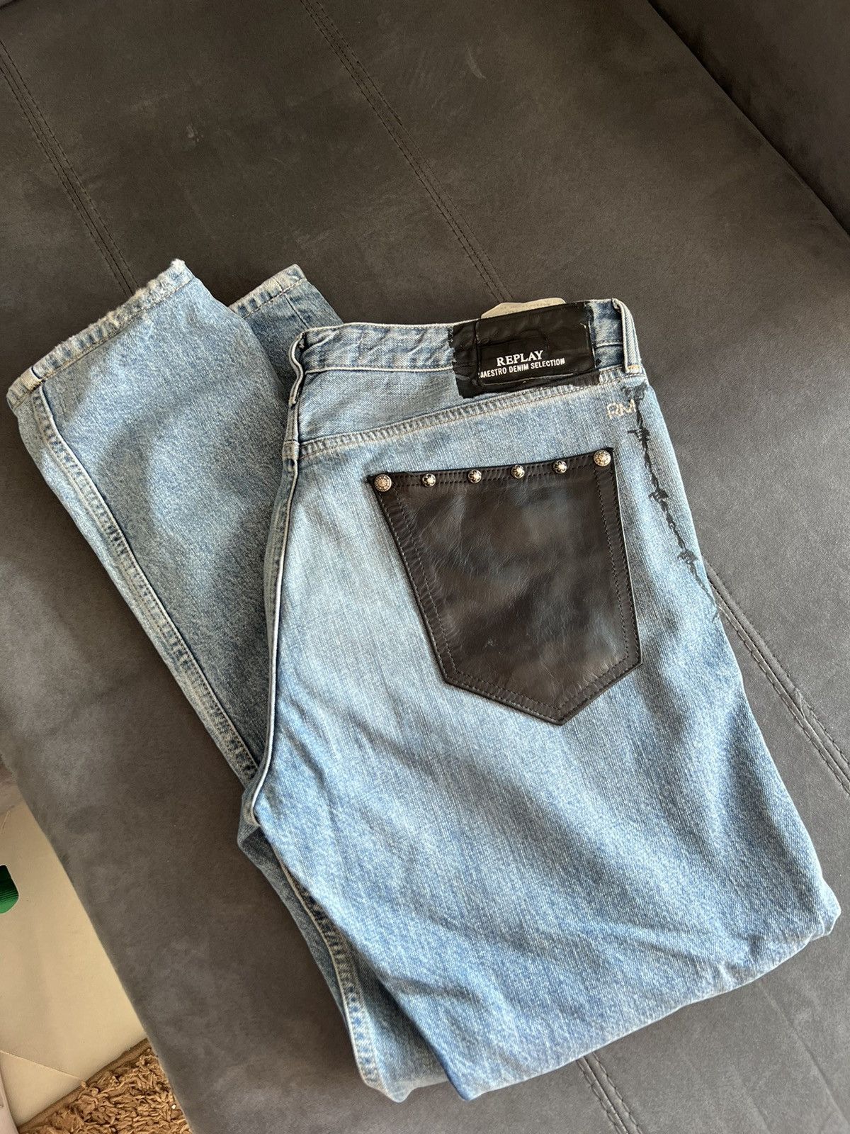 Replay Replay denim jeans pants Size US 36 / EU 52 - 2 Thumbnail